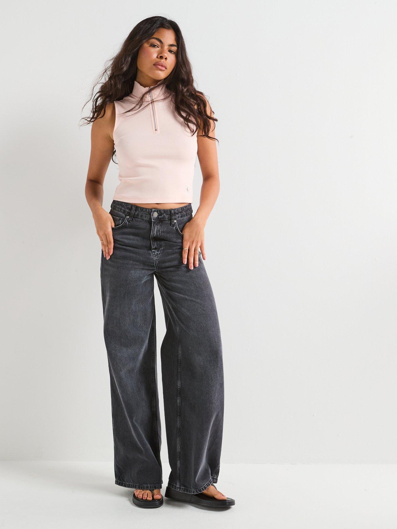calvin-klein-jeans-sleeveless-quarter-zip-top-pinkback