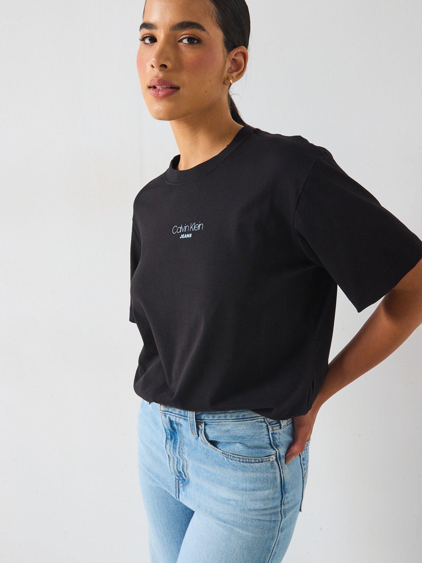 Calvin Klein Jeans Boxy Fit T-Shirt - Black