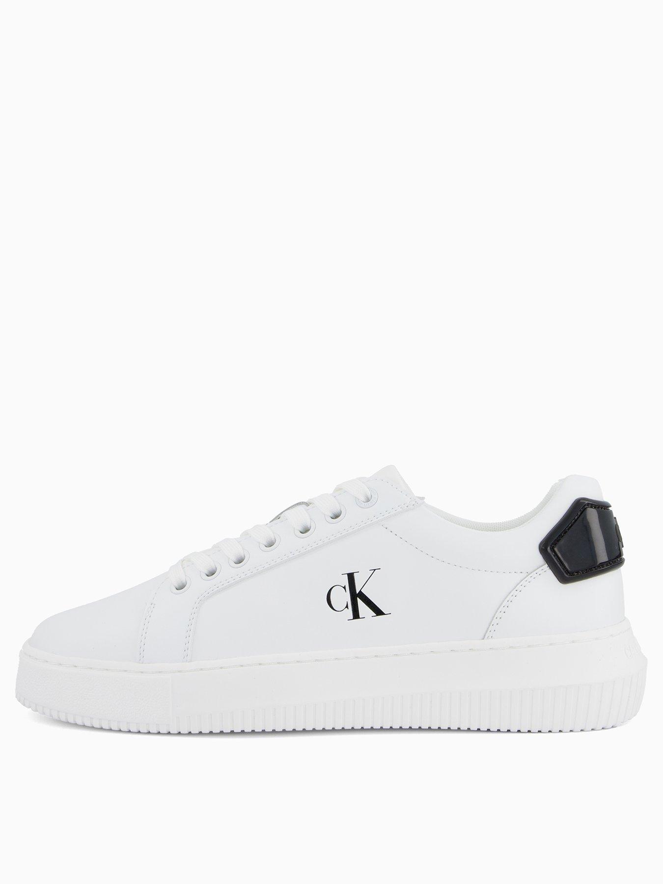 Calvin Klein Chunky Leather Ck Trainer  &  White/black