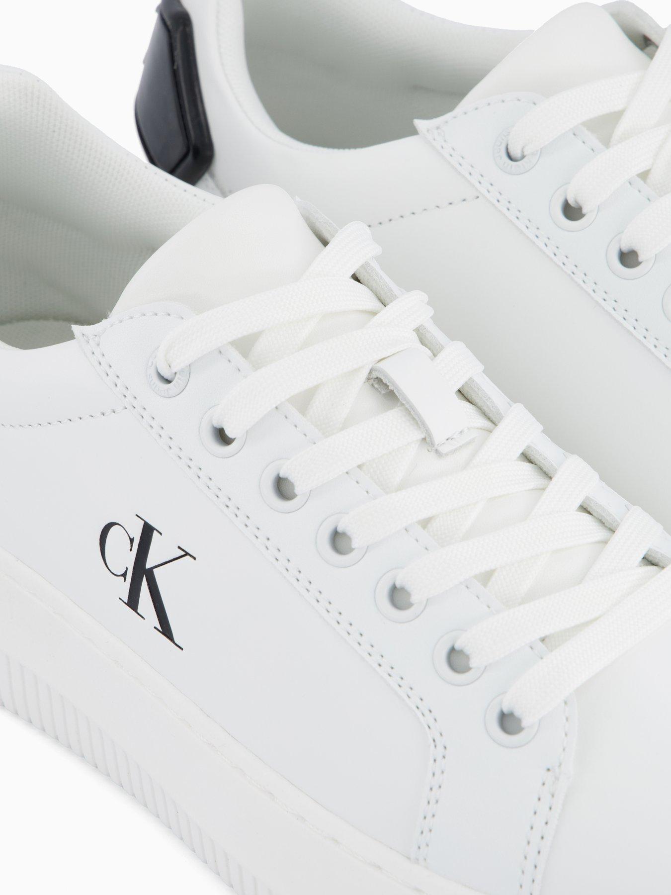 Image 5 of 7 of Calvin Klein Chunky Leather Ck Trainer &amp; White/black