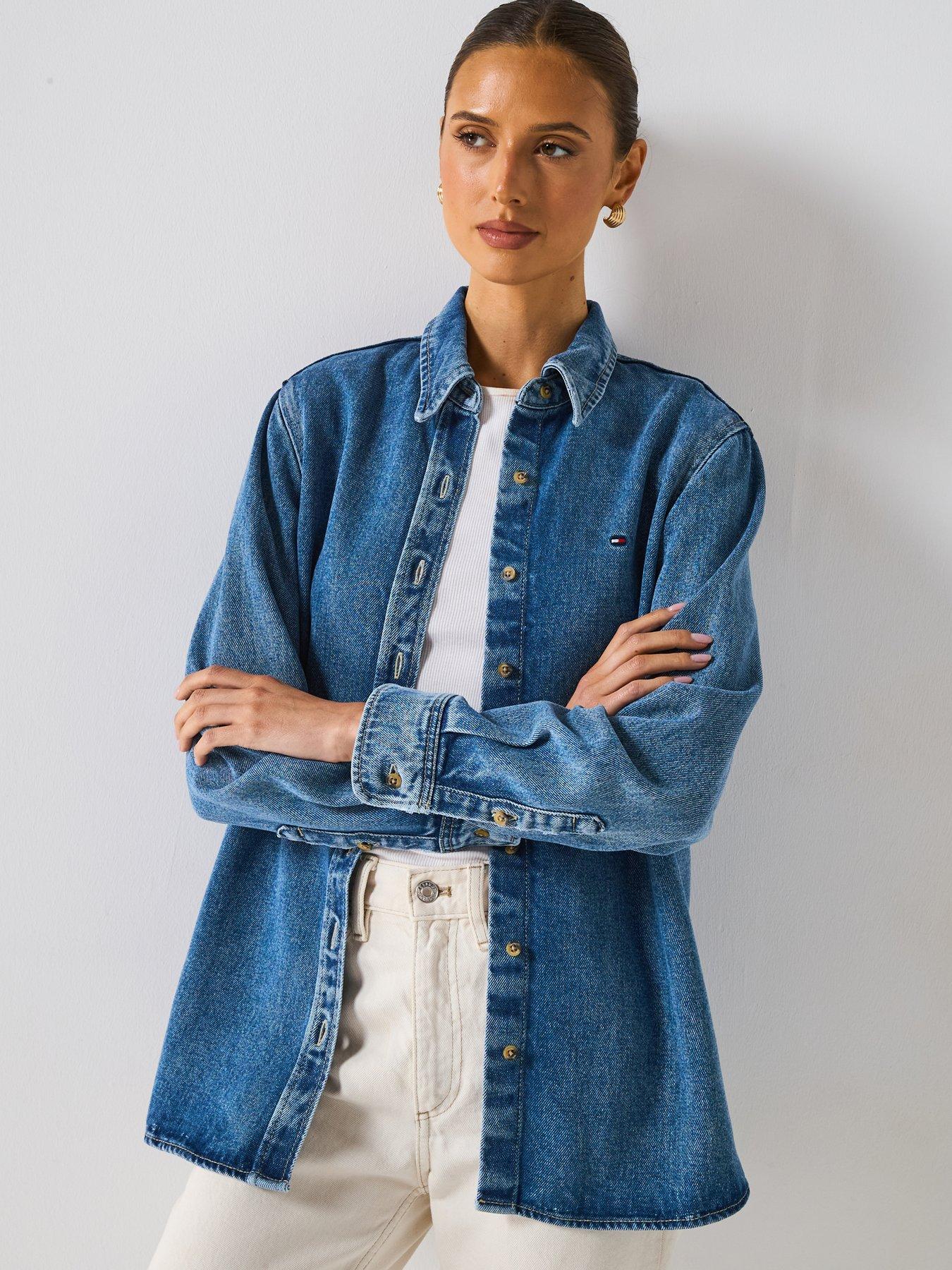 tommy-hilfiger-denim-lana-shirt-bluefront