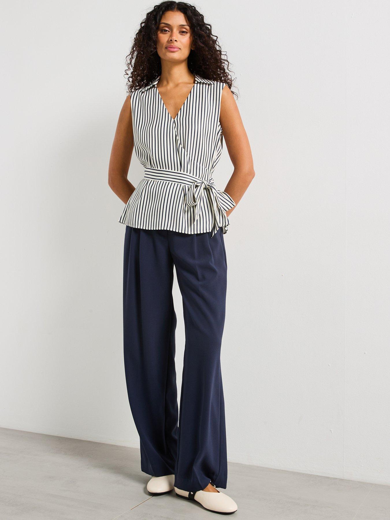 tommy-hilfiger-slim-fit-striped-wrap-top-navydetail