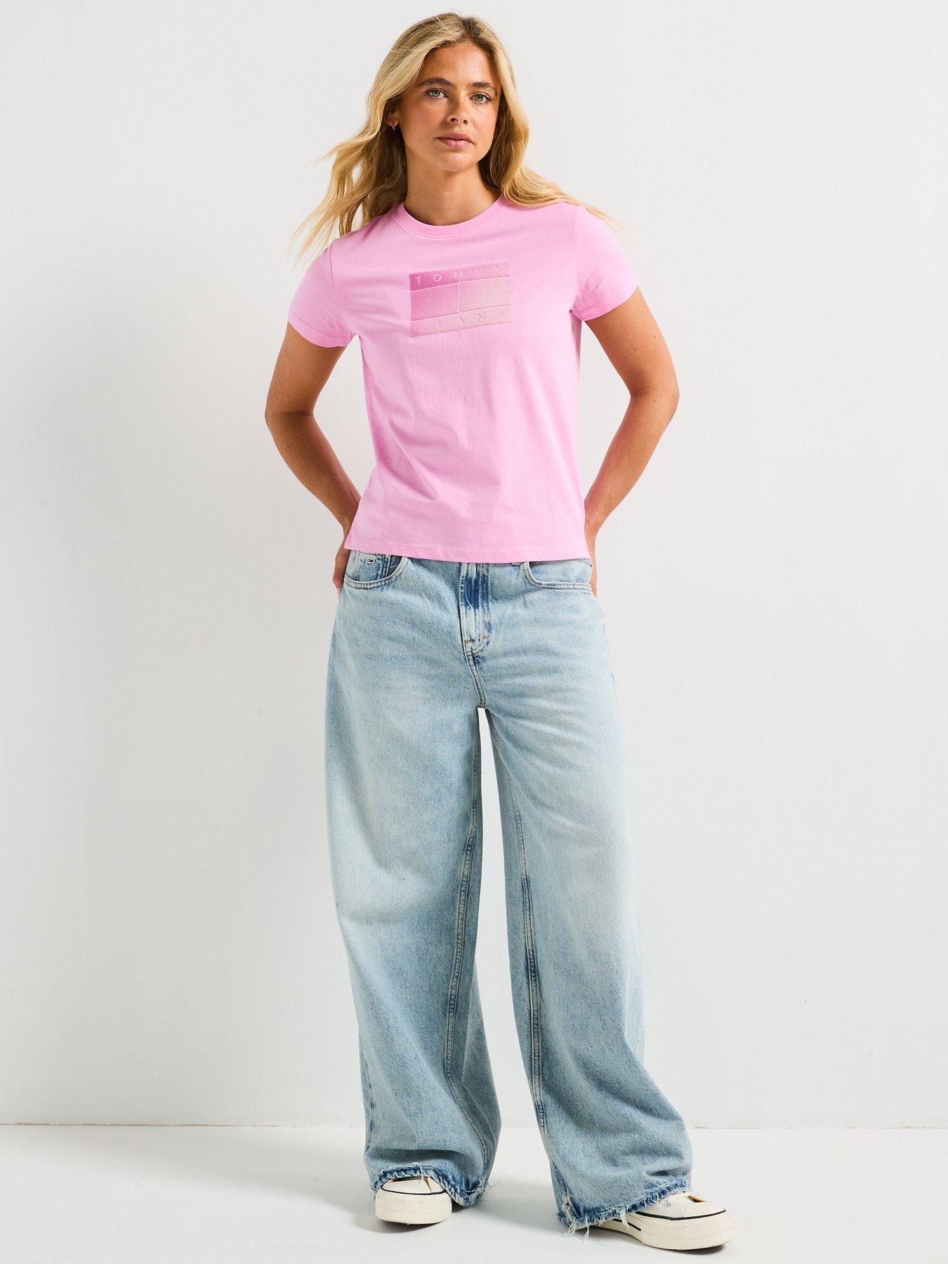 tommy-jeans-gradient-flag-short-sleeve-t-shirt-pinkback