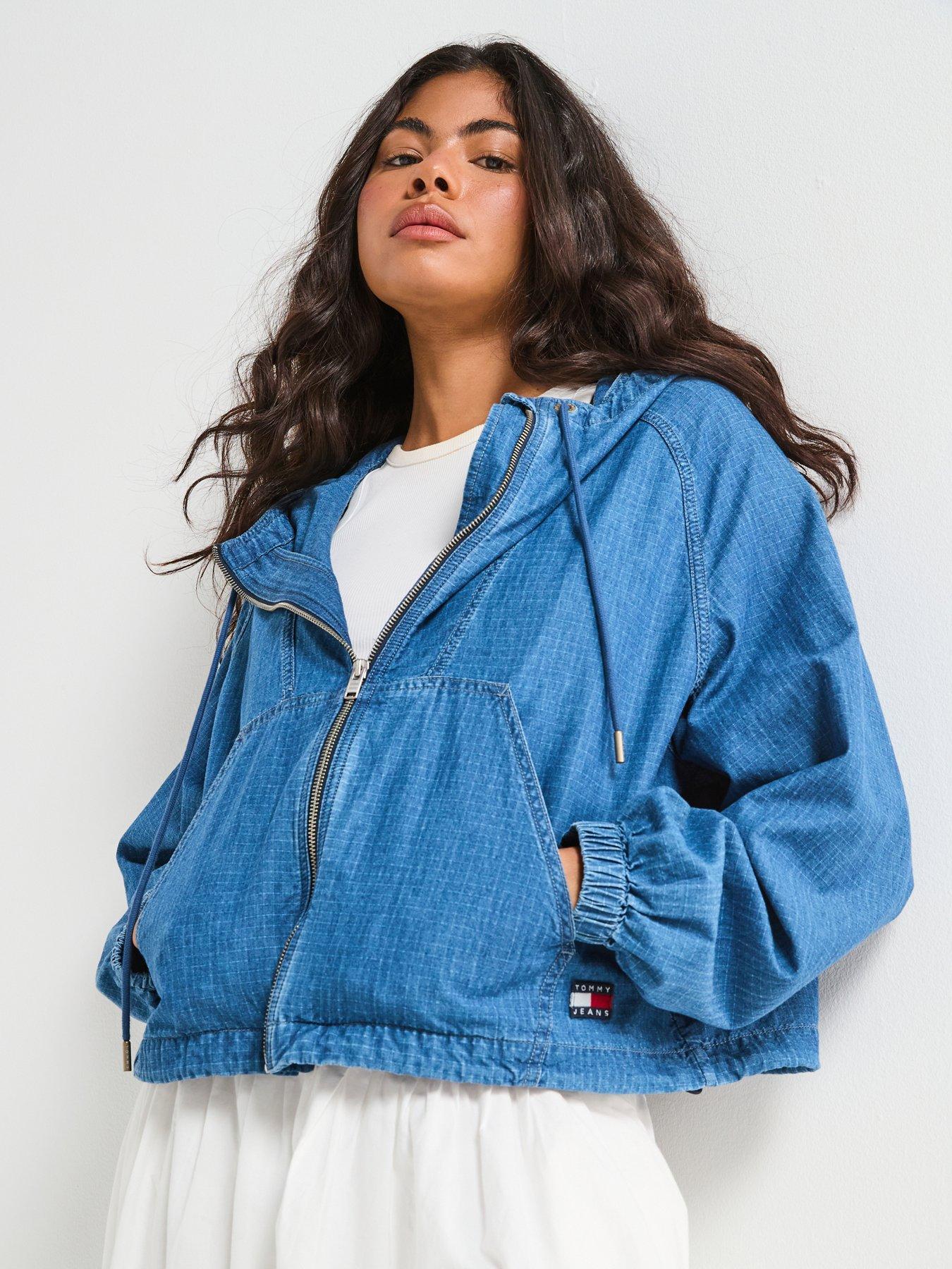 Image 1 of 6 of Tommy Jeans Zip Through Ripstop Jkt Ci8050 - Blue