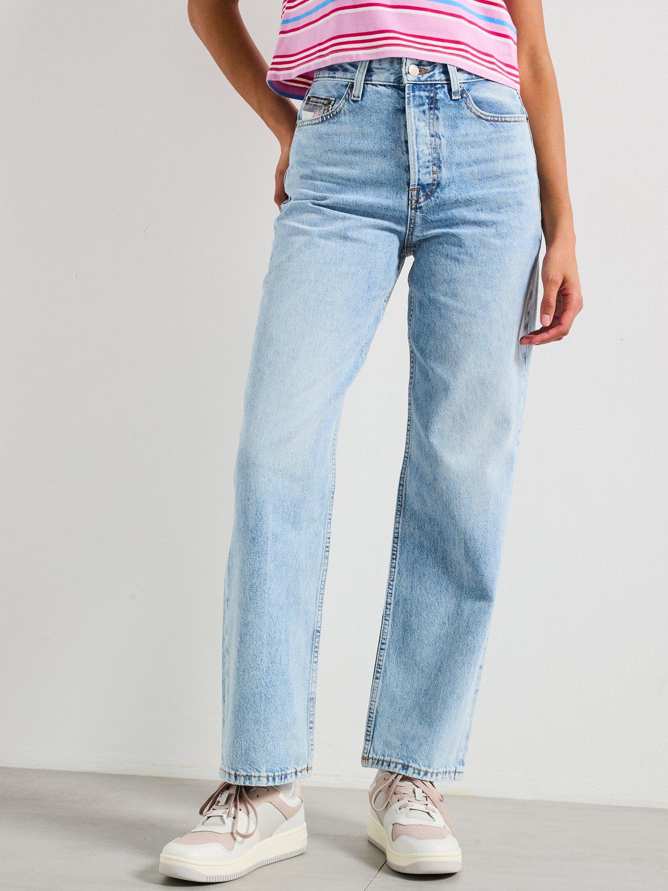 Tommy Jeans Layla High Rise Slim Straight Jeans - Blue
