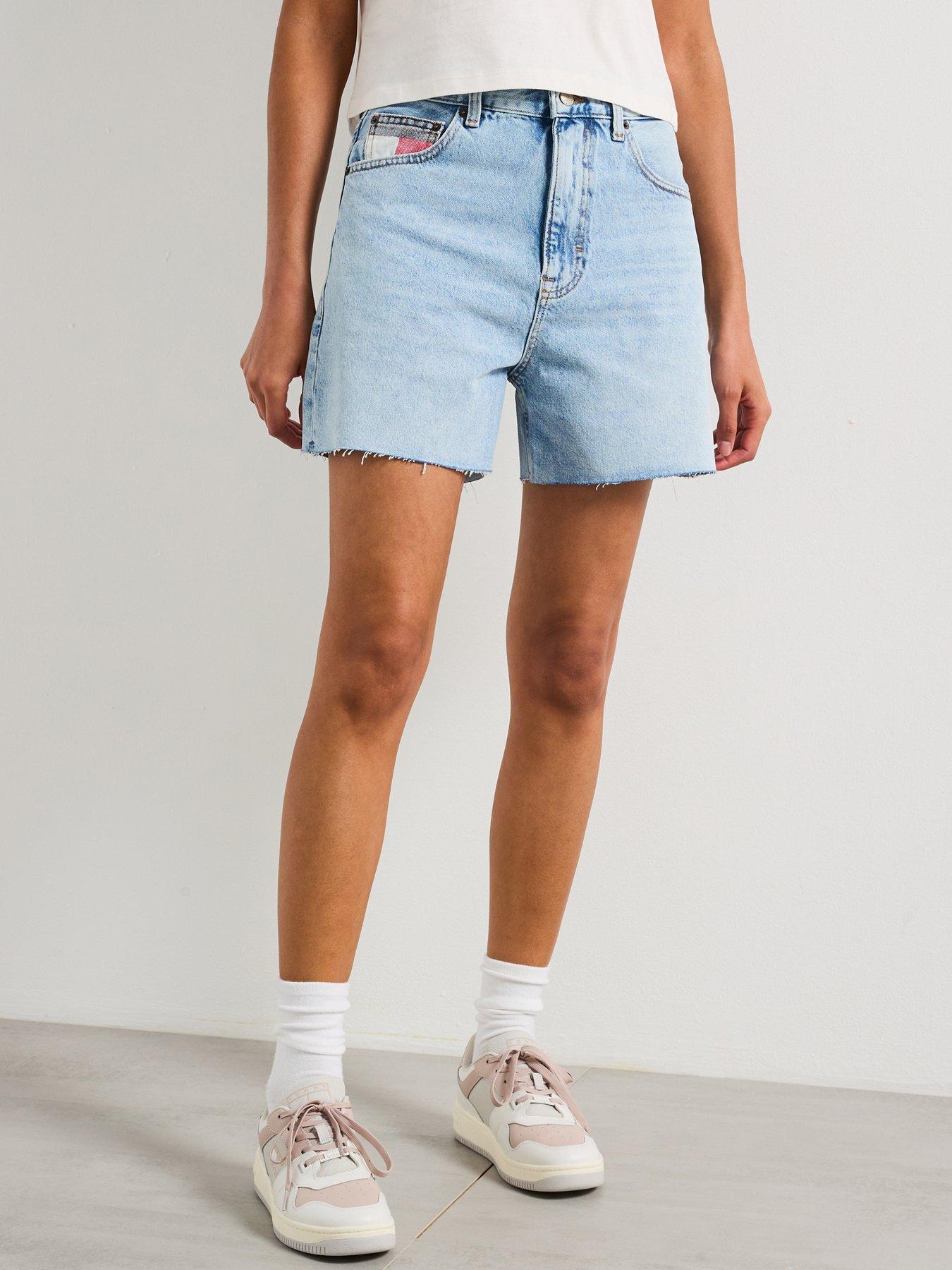 Tommy Jeans Mom Fit Denim Shorts - Blue