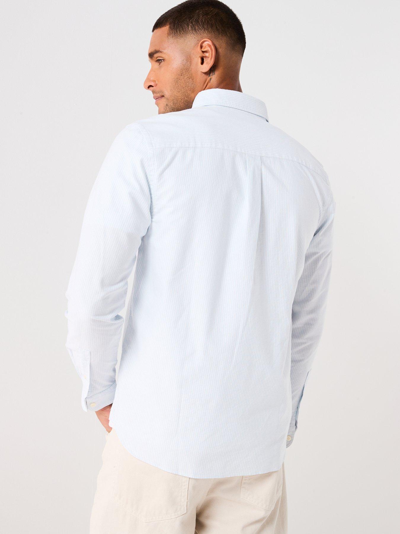 Image 2 of 4 of Lyle & Scott Stripe Oxford Long Sleeve Shirt - Light Blue
