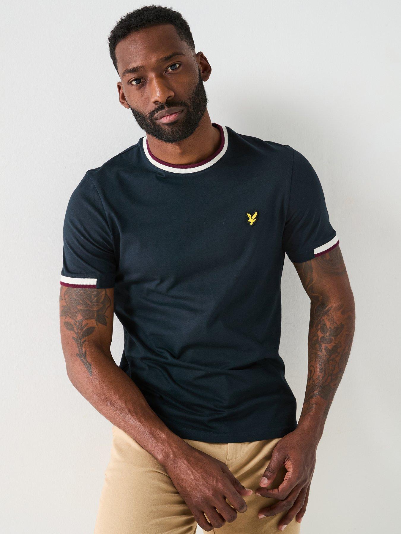 lyle-scott-half-tipped-t-shirt-navy