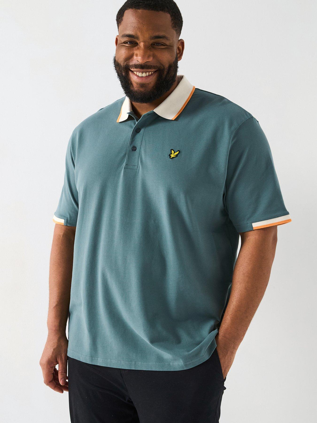 undefined Big Tall Half Tipped Polo Shirt - Green