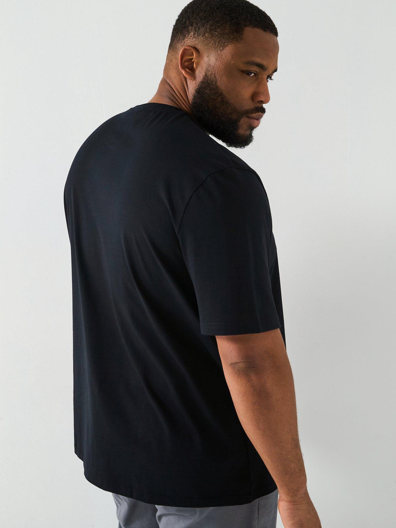 lyle-scott-big-tall-plain-t-shirt-blackstillFront