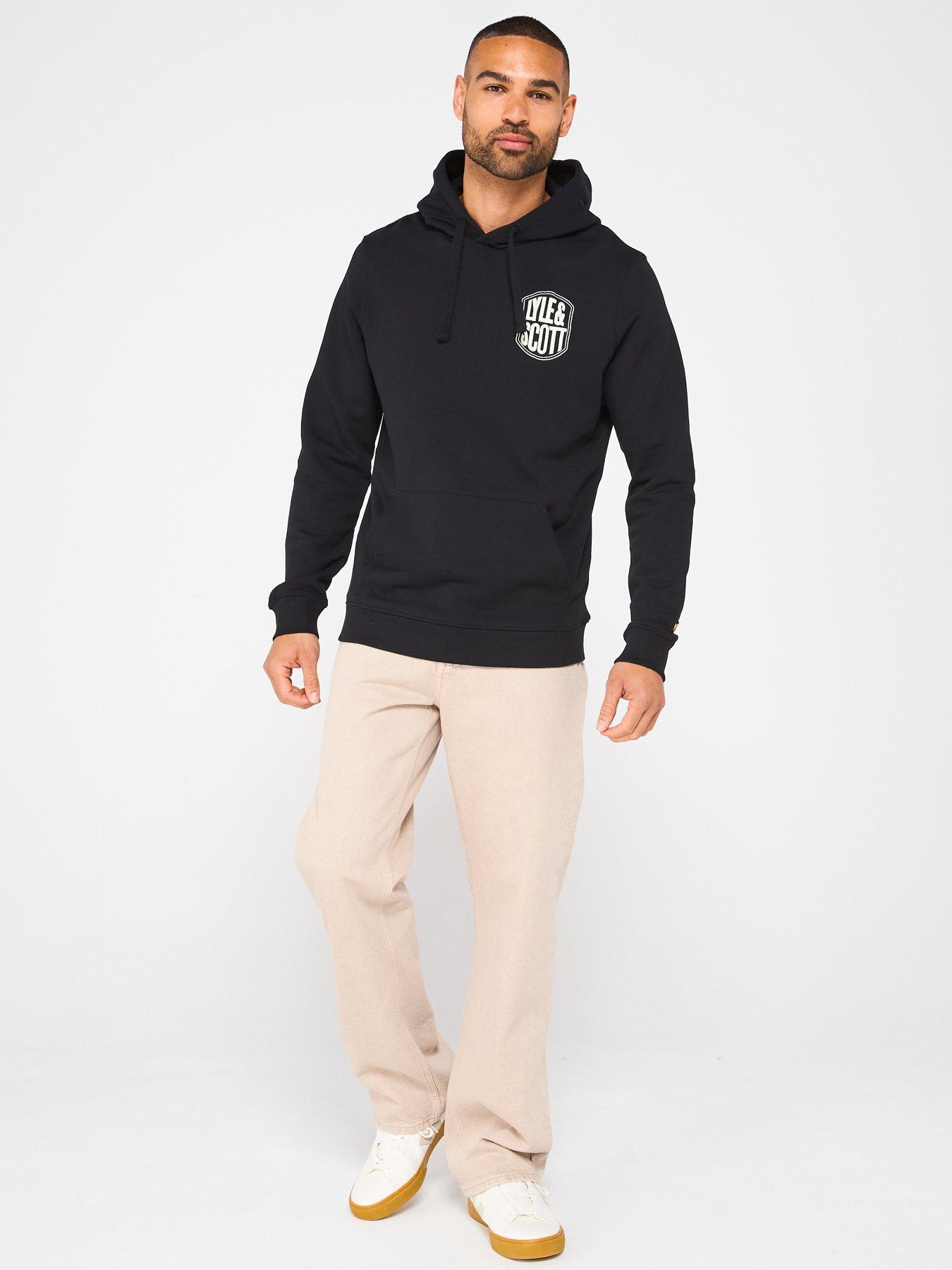 Image 3 of 6 of Lyle & Scott Embroidered Graphic Pullover Hoodie - Black