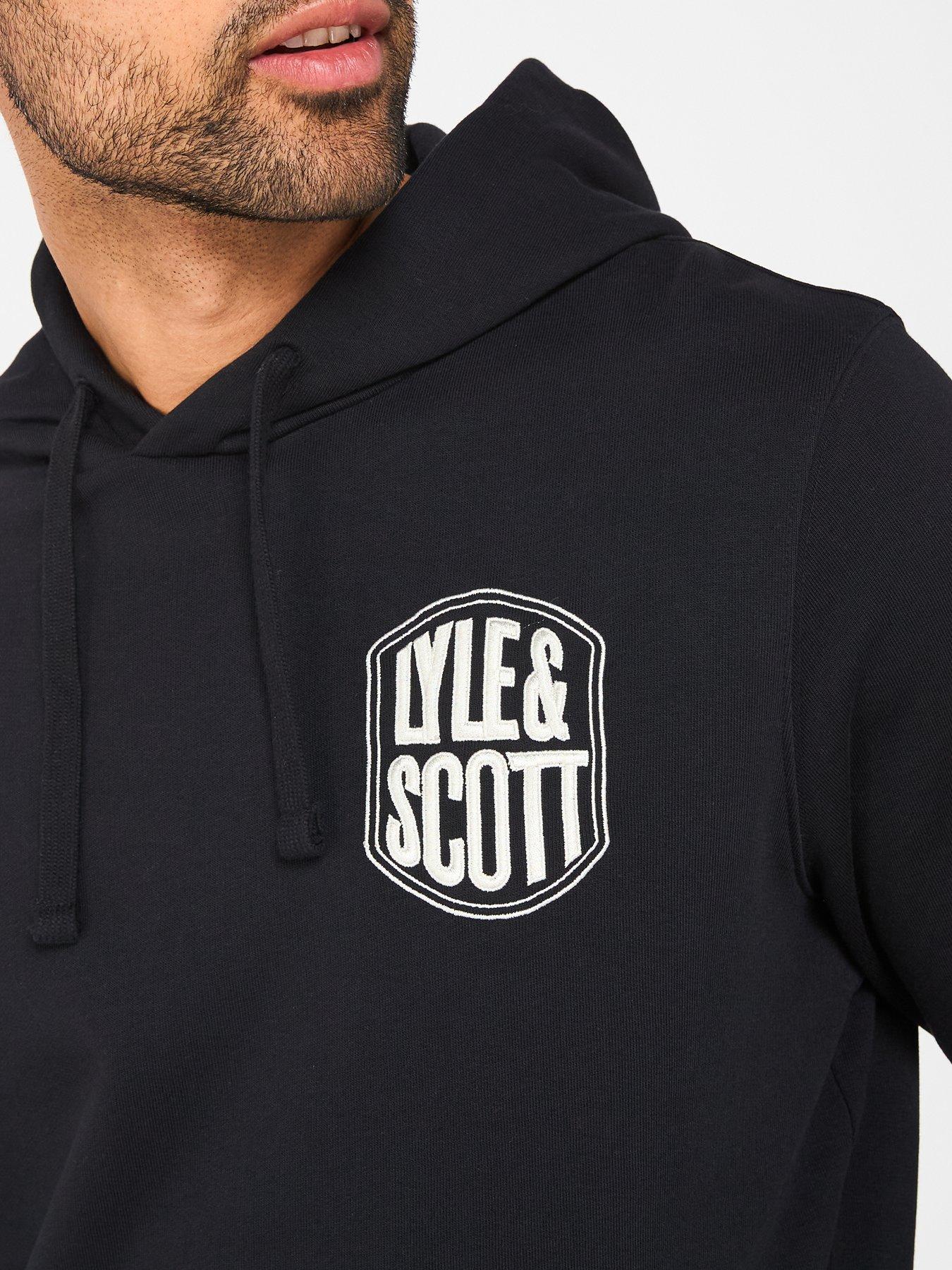 Image 5 of 6 of Lyle & Scott Embroidered Graphic Pullover Hoodie - Black