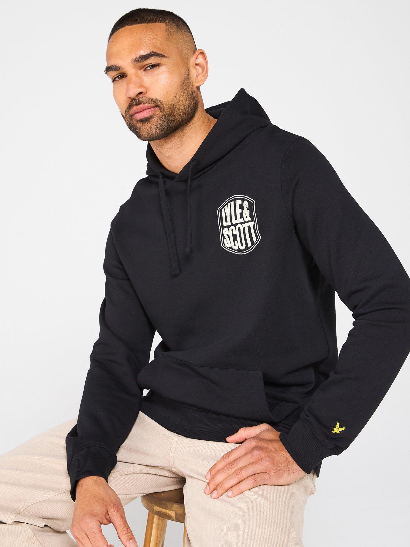 Image 6 of 6 of Lyle & Scott Embroidered Graphic Pullover Hoodie - Black