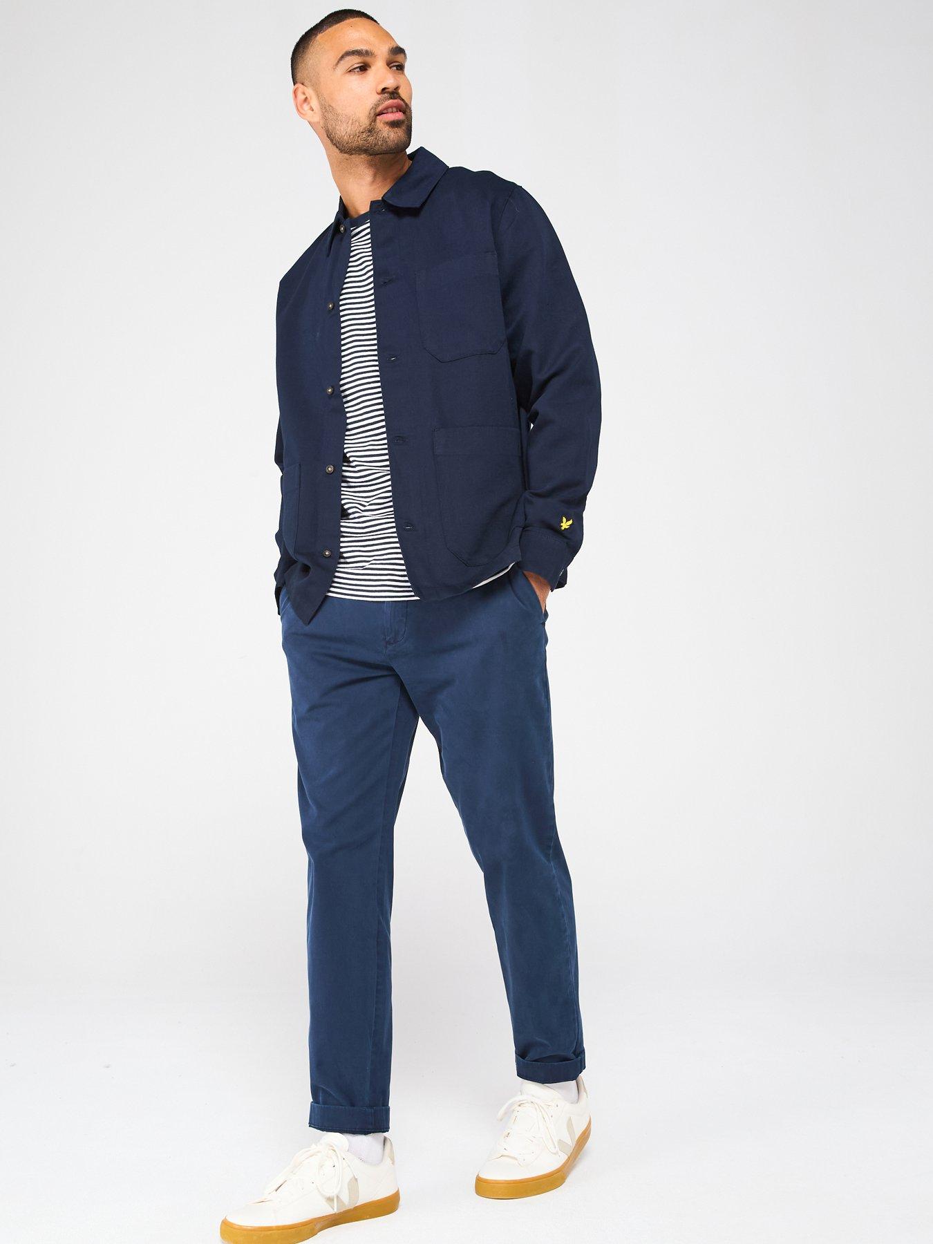 Image 3 of 6 of Lyle & Scott Linen Blend Overshirt - Navy