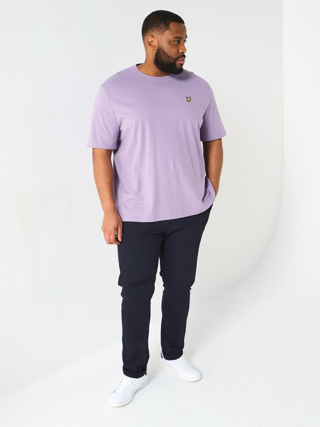 Image 3 of 5 of Lyle & Scott Big Tall Plain T-Shirt - Purple