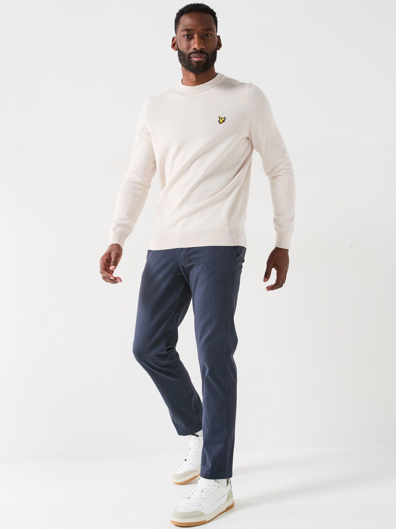 Image 3 of 5 of Lyle & Scott Cotton Crew Neck Knitted Jumper - Cream