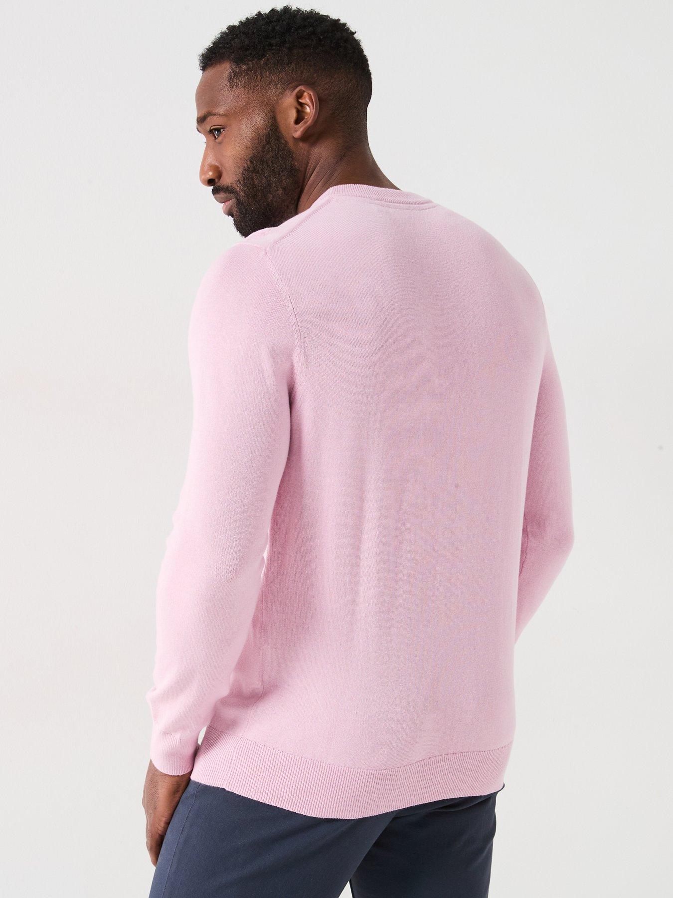Image 2 of 4 of Lyle & Scott Cotton Crew Neck Knitted Jumper - Pink