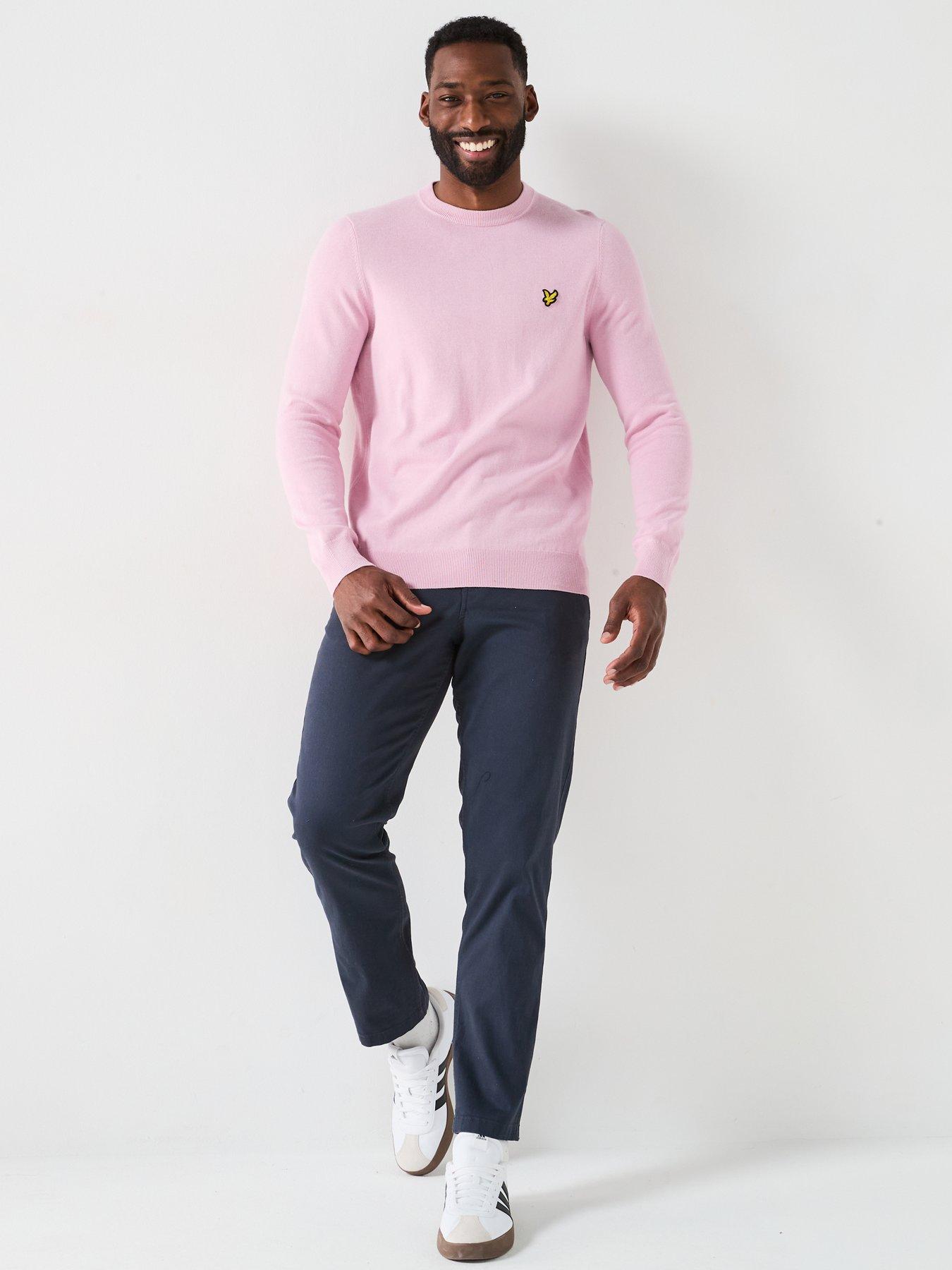 Image 3 of 4 of Lyle & Scott Cotton Crew Neck Knitted Jumper - Pink