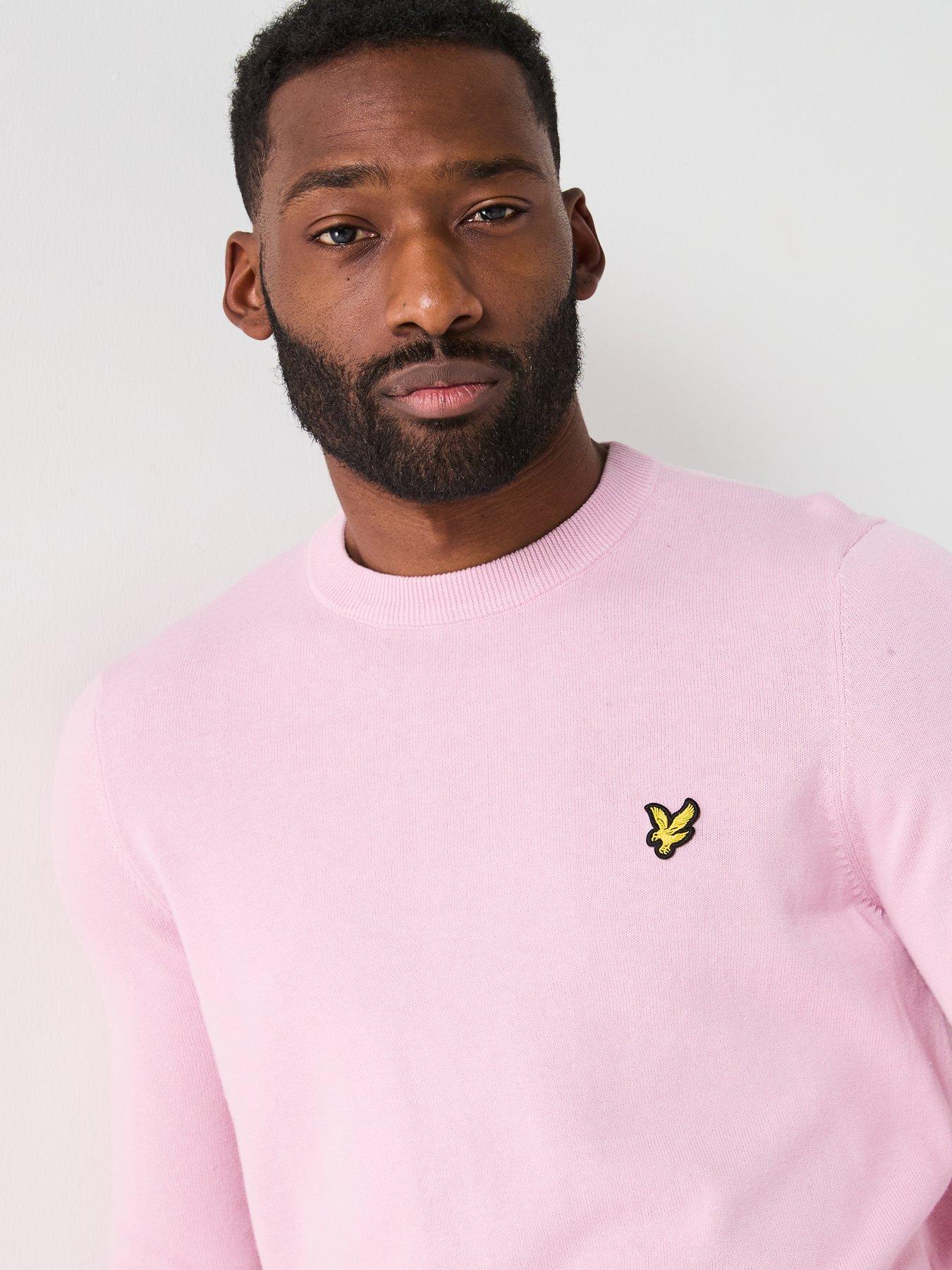 Image 4 of 4 of Lyle & Scott Cotton Crew Neck Knitted Jumper - Pink