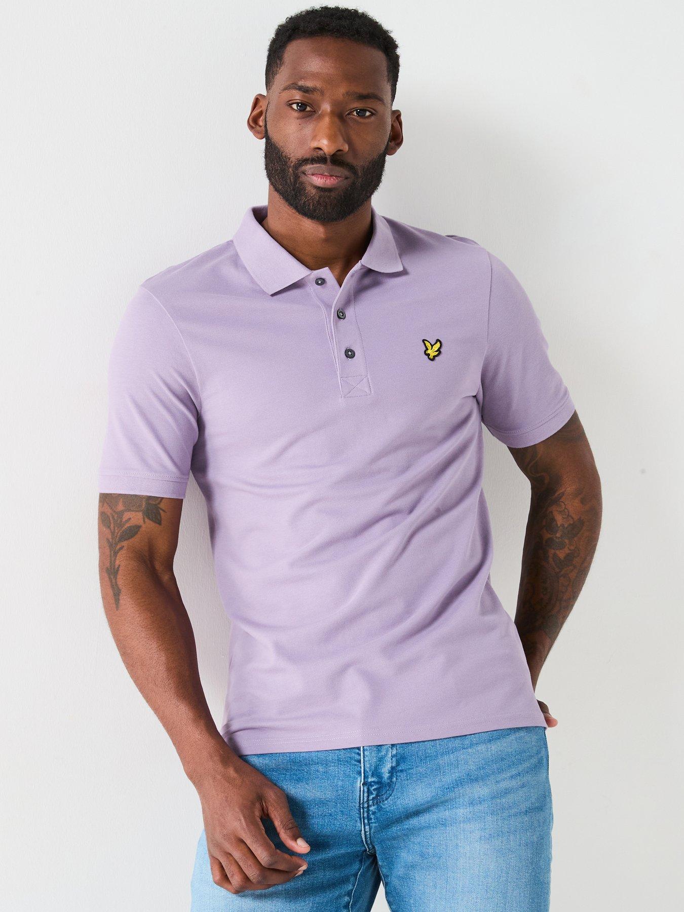 lyle-scott-plain-polo-shirt-purple