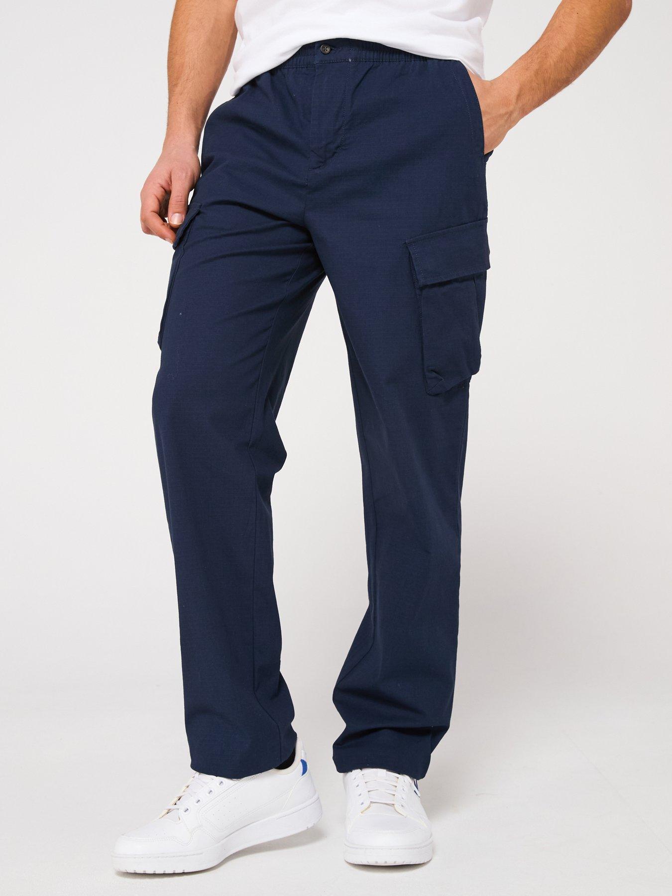 Image 1 of 5 of Lyle & Scott Lyle &amp; Scott Cotton Stretch Ripstop Cargo Pants -navy