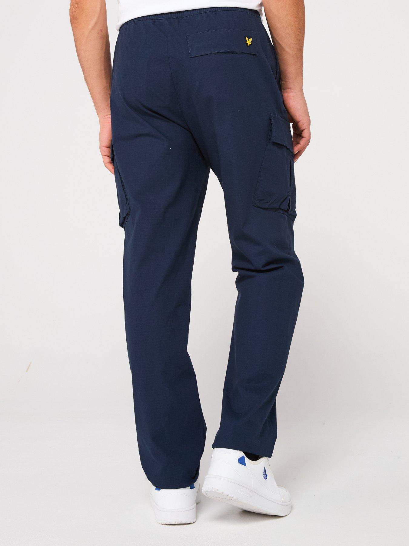 Image 2 of 5 of Lyle & Scott Lyle &amp; Scott Cotton Stretch Ripstop Cargo Pants -navy