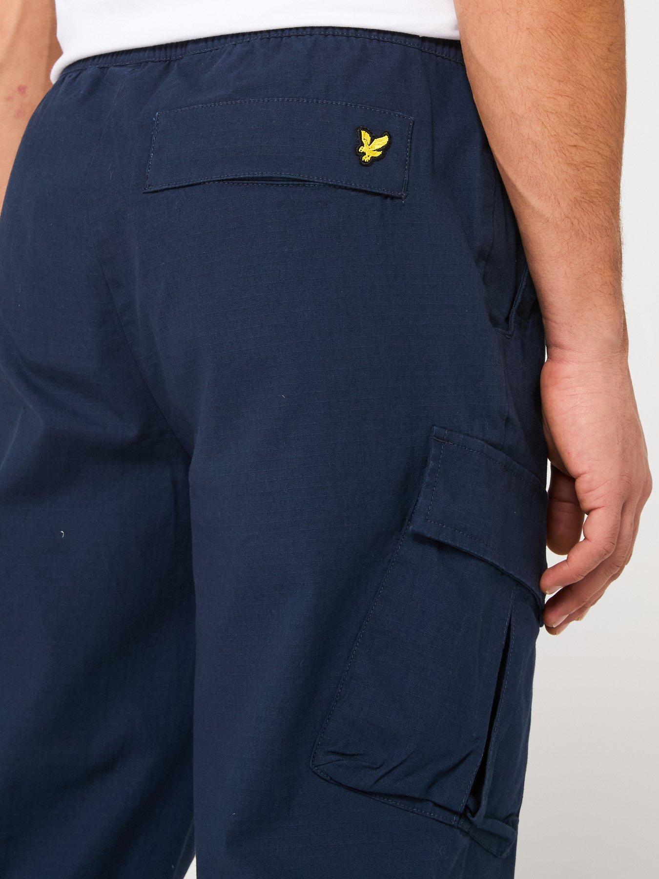 Image 5 of 5 of Lyle & Scott Lyle &amp; Scott Cotton Stretch Ripstop Cargo Pants -navy