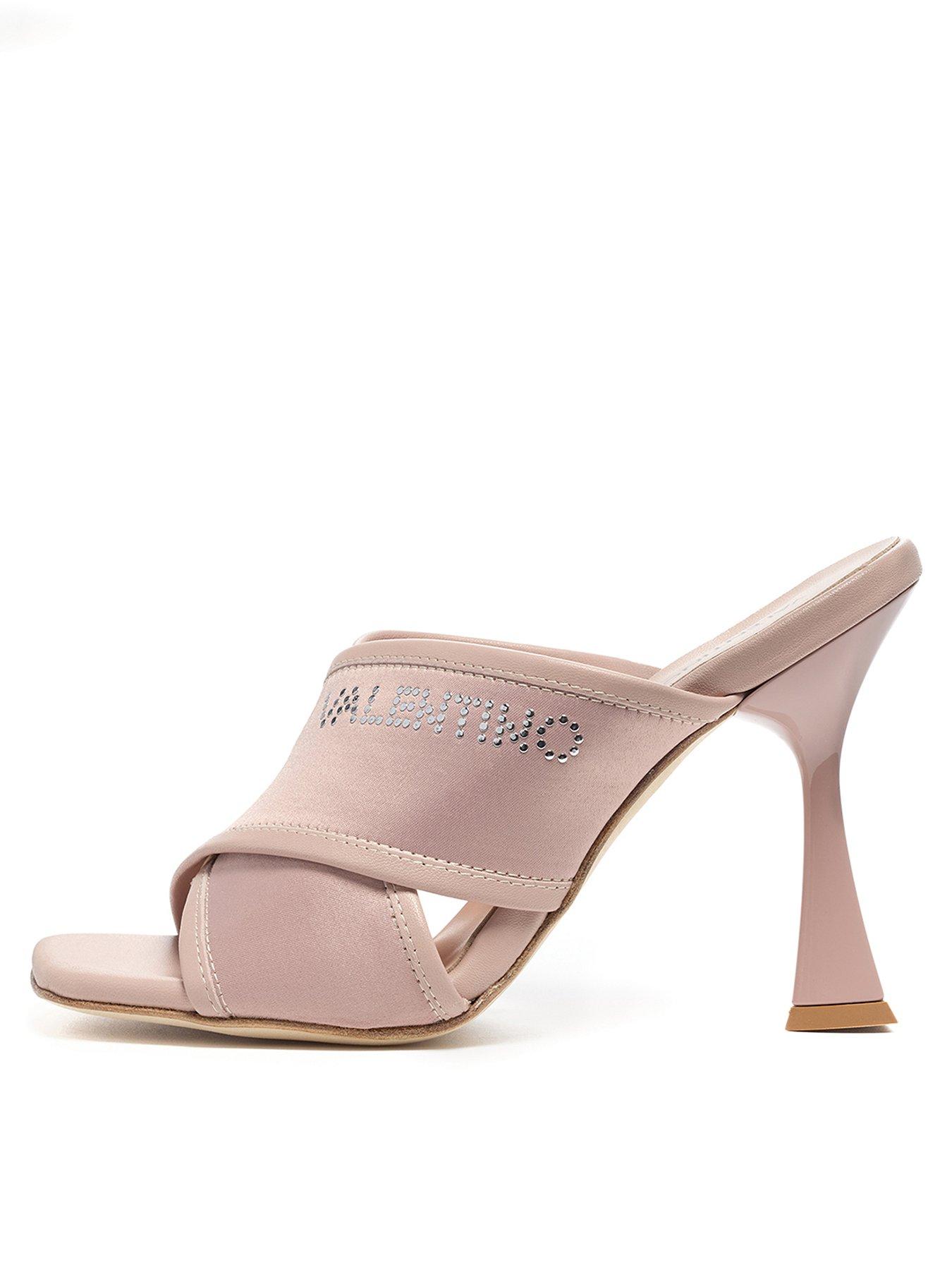 Image 1 of 7 of Valentino Dress Heeled Sandal - Nude
