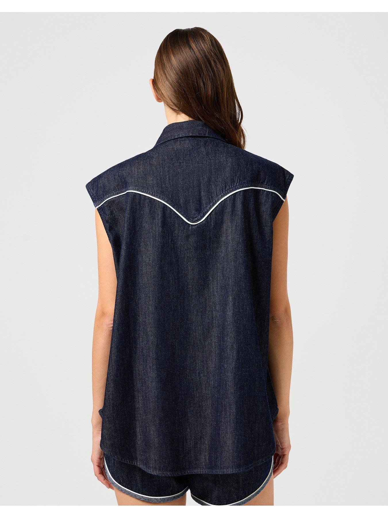 wrangler-sleeveless-denim-shirt--bluestillFront