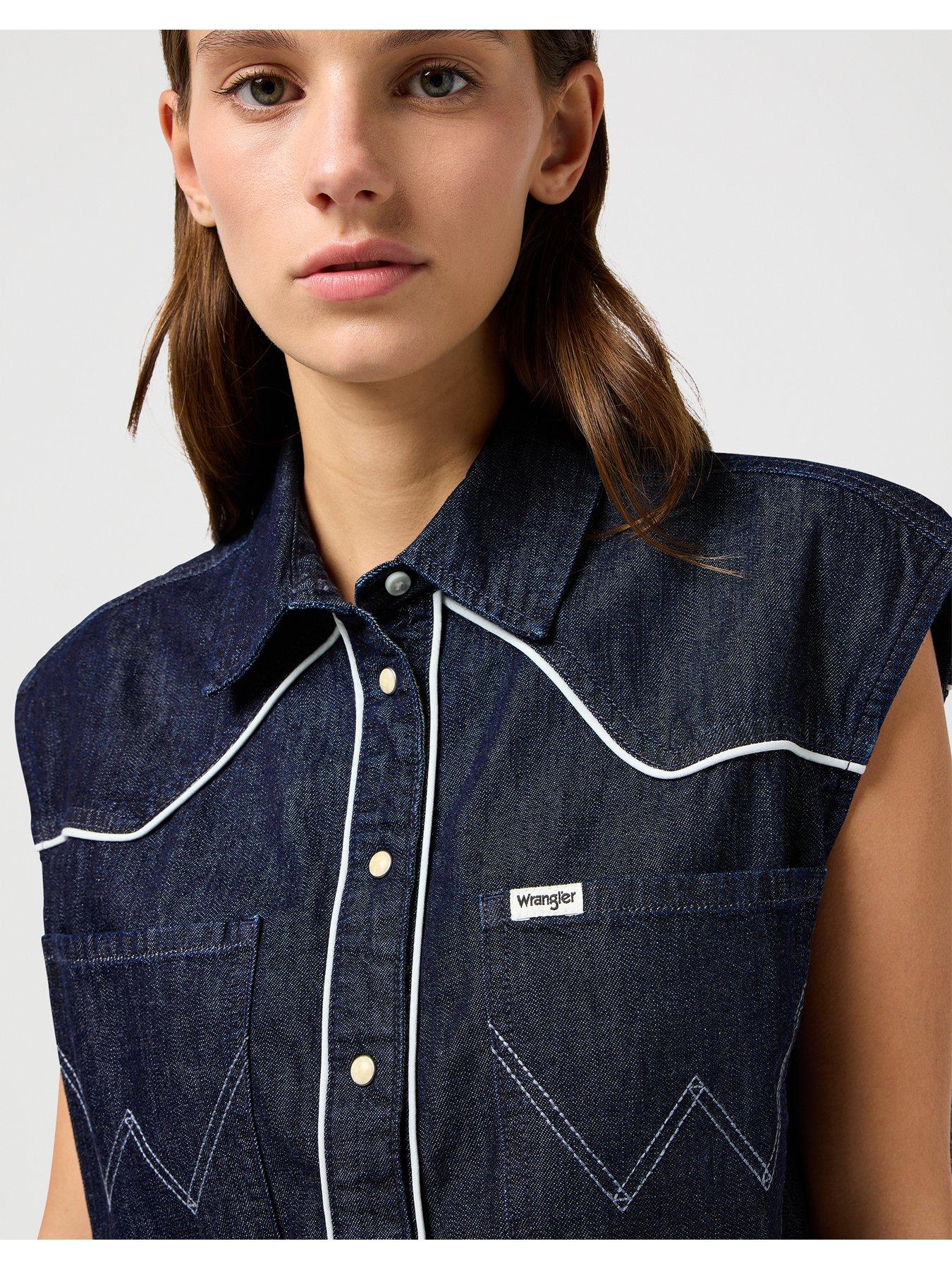 wrangler-sleeveless-denim-shirt--bluedetail