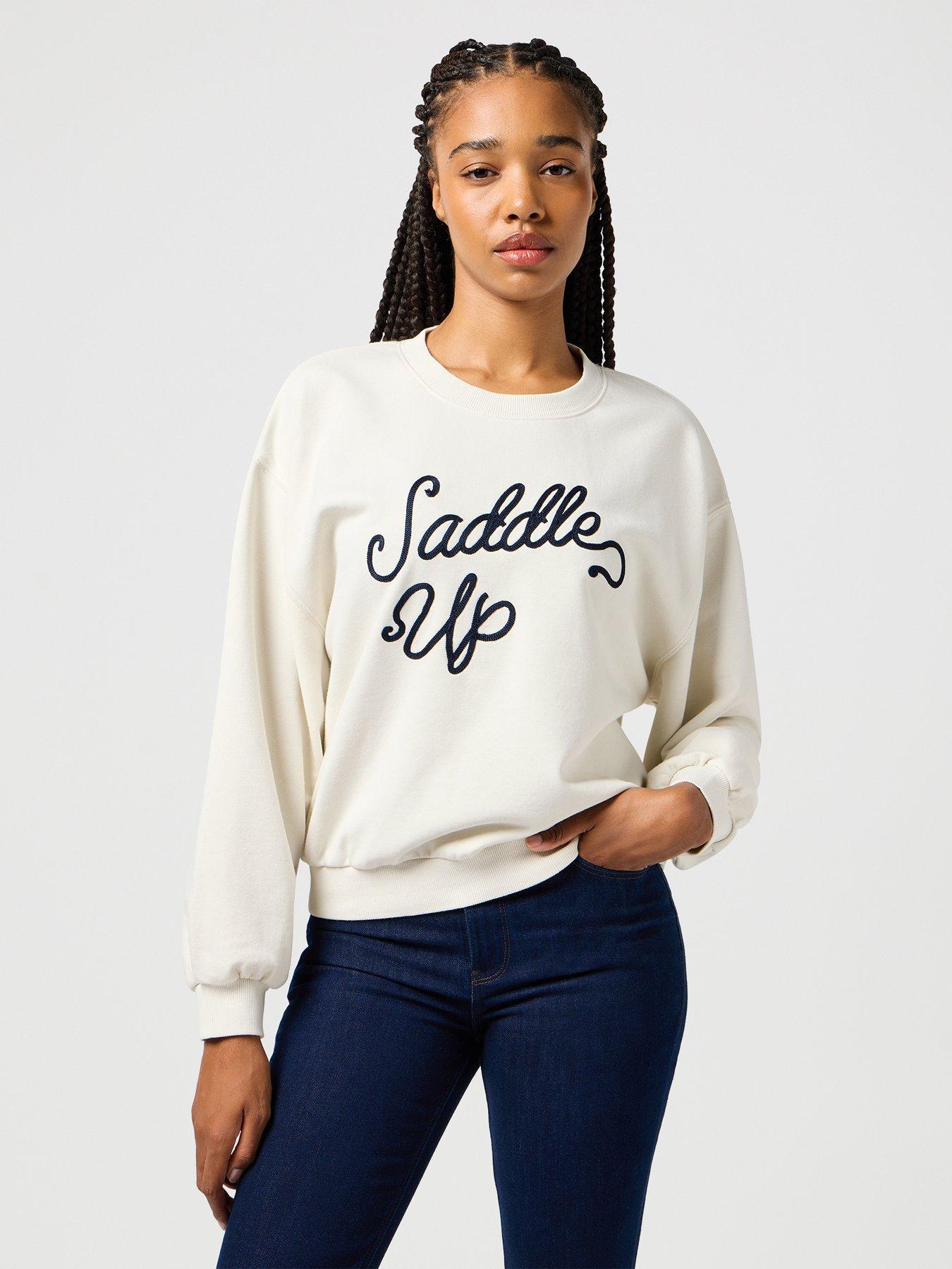 Image 1 of 6 of Wrangler Oversized Sweat- White