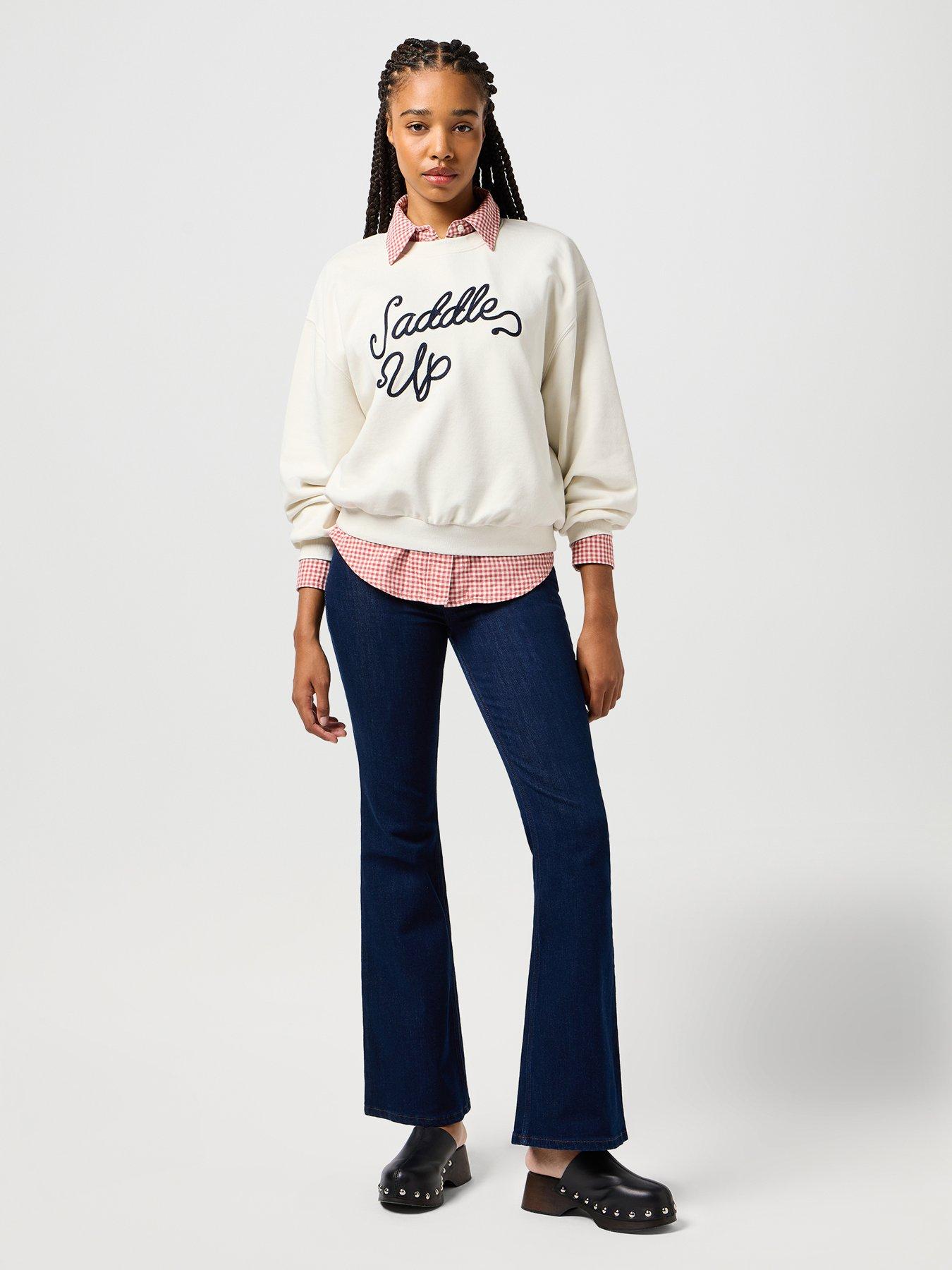 Image 4 of 6 of Wrangler Oversized Sweat- White