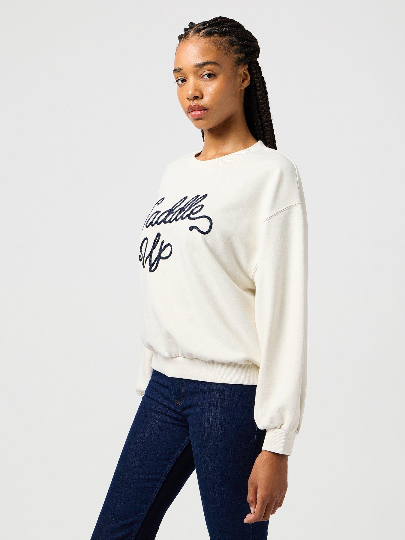 Image 5 of 6 of Wrangler Oversized Sweat- White