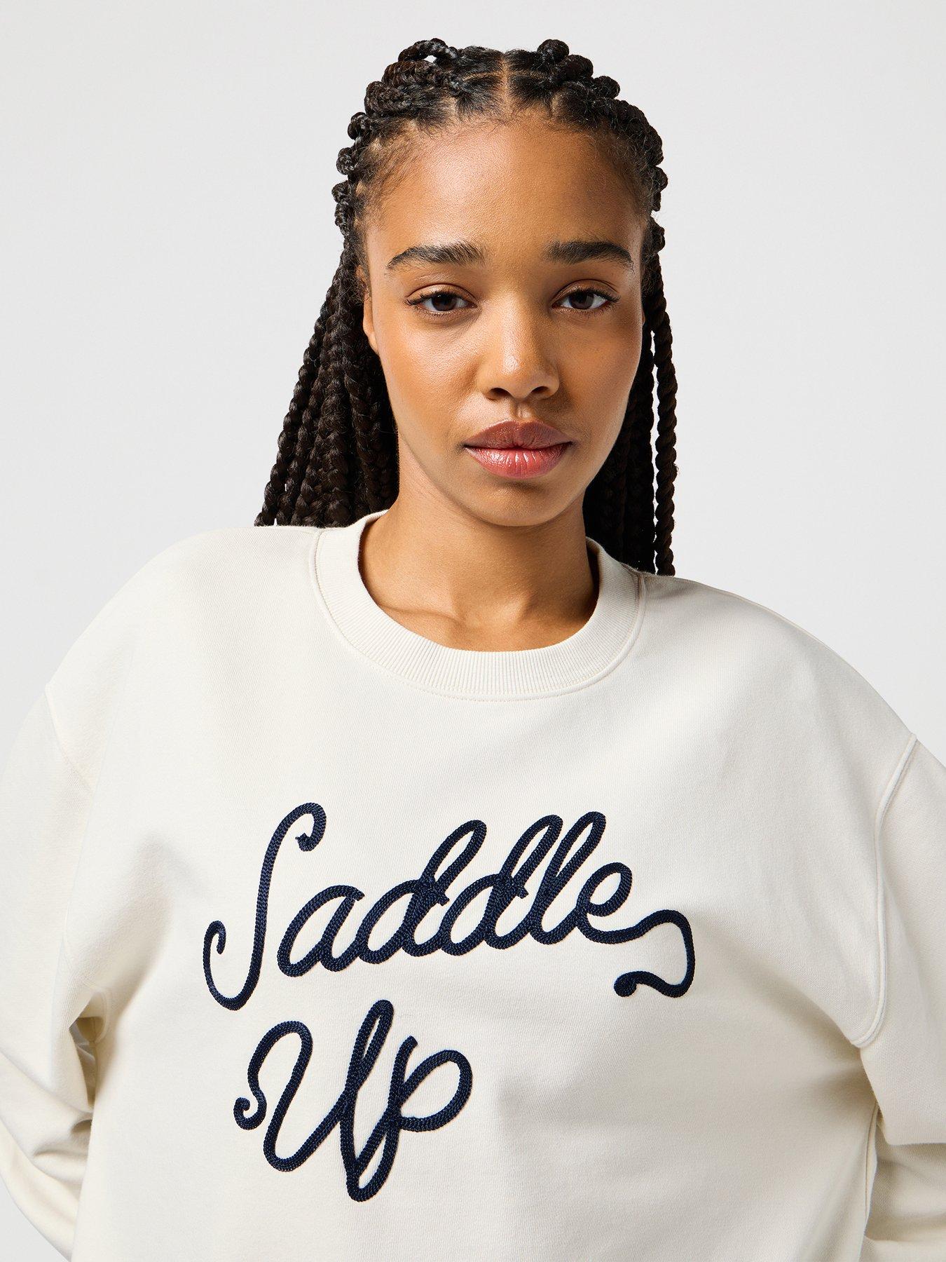 Image 6 of 6 of Wrangler Oversized Sweat- White