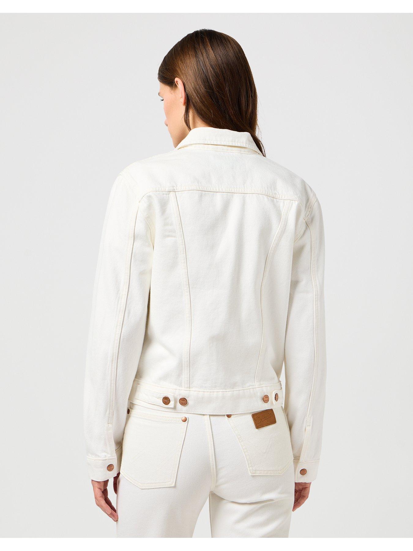 Image 2 of 5 of Wrangler Heritage Denim Jacket- Cream