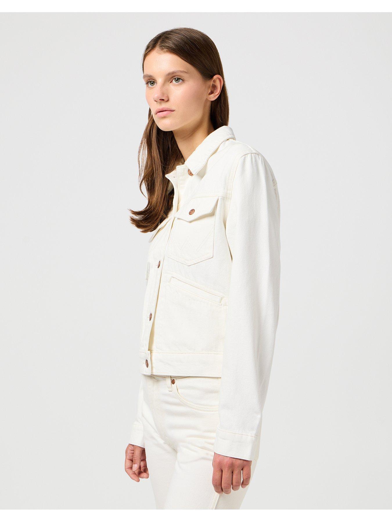 Image 4 of 5 of Wrangler Heritage Denim Jacket- Cream