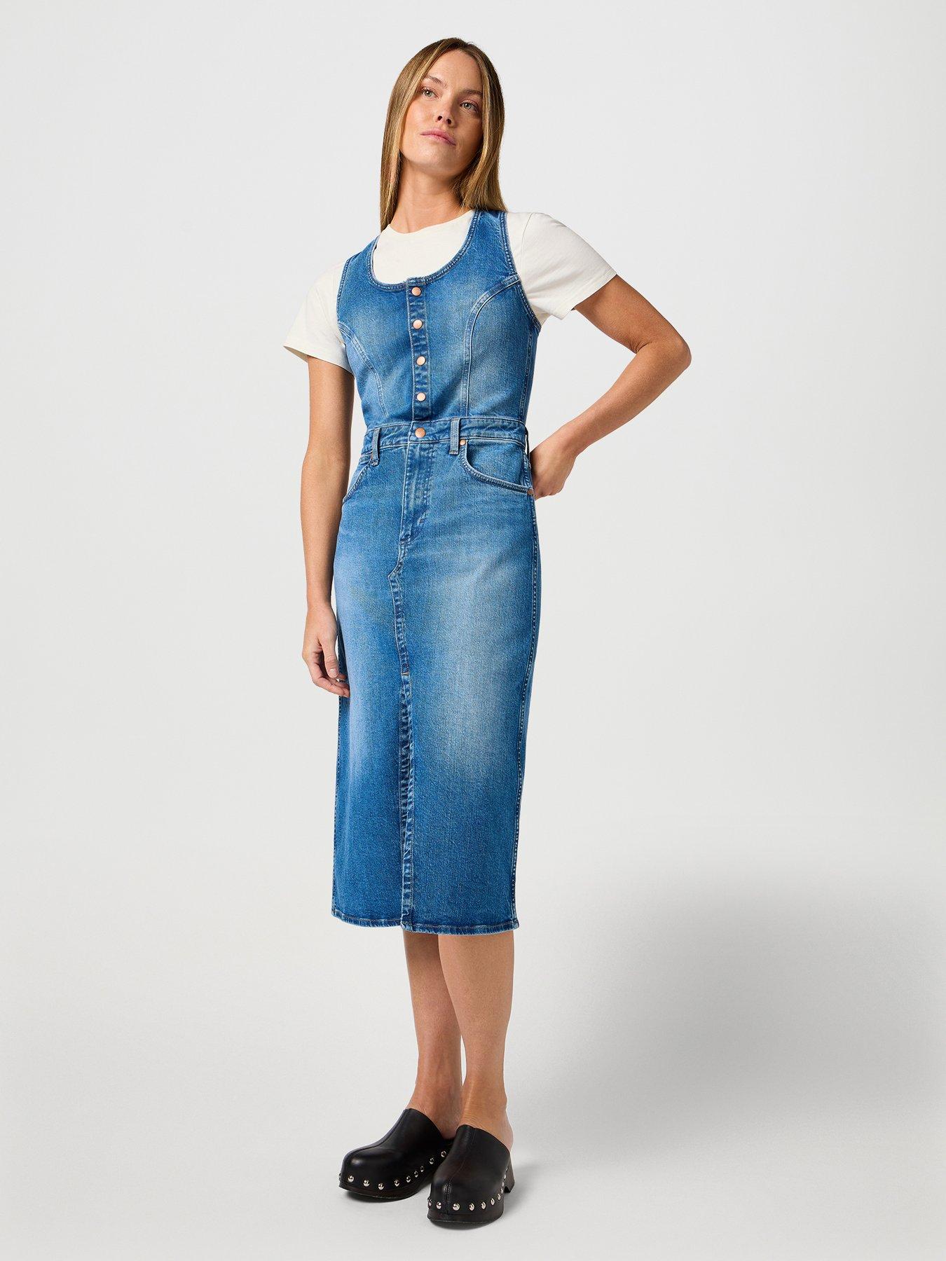 Wrangler The Denim Dress- Blue