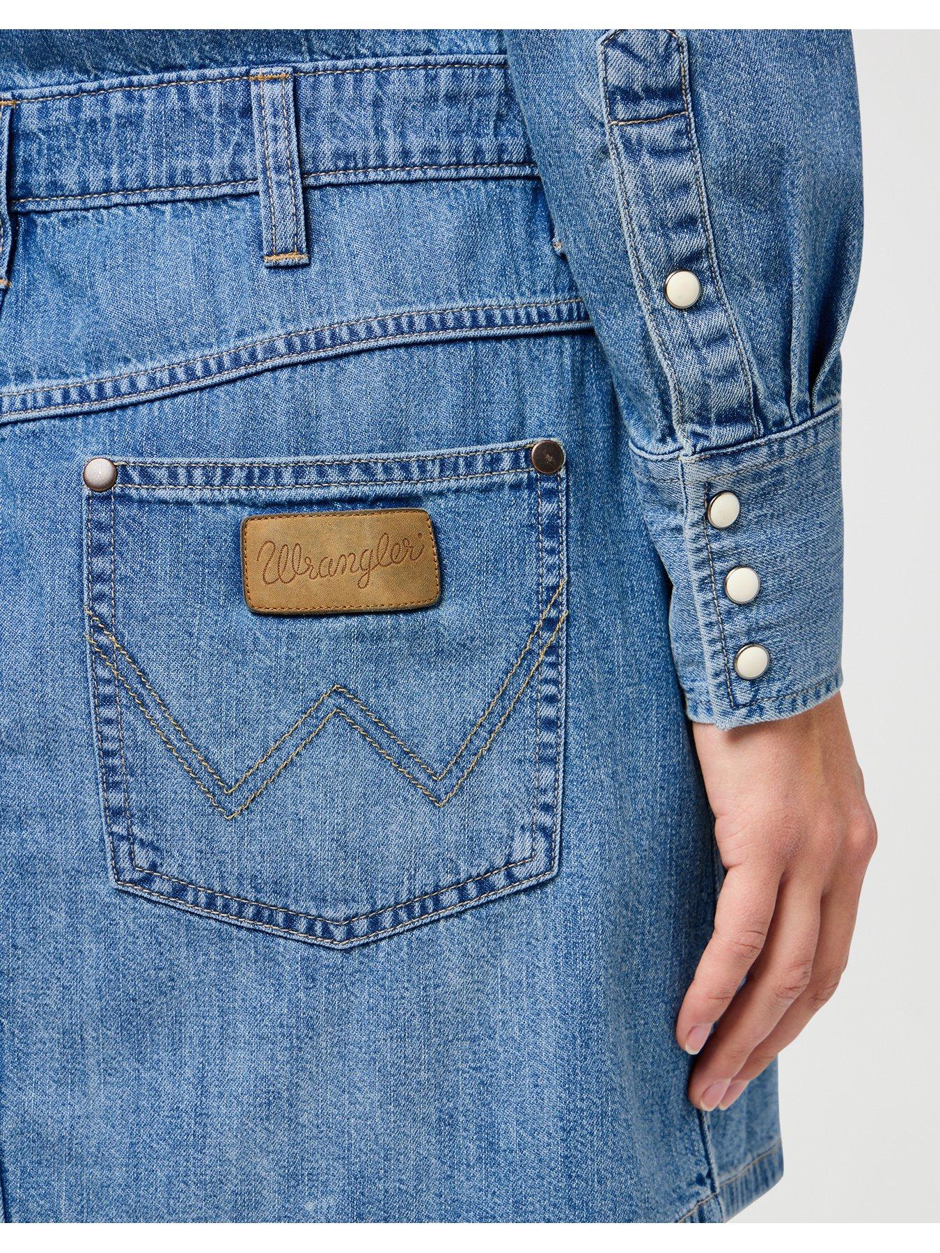 wrangler-long-sleeve-denim-dress--blueoutfit