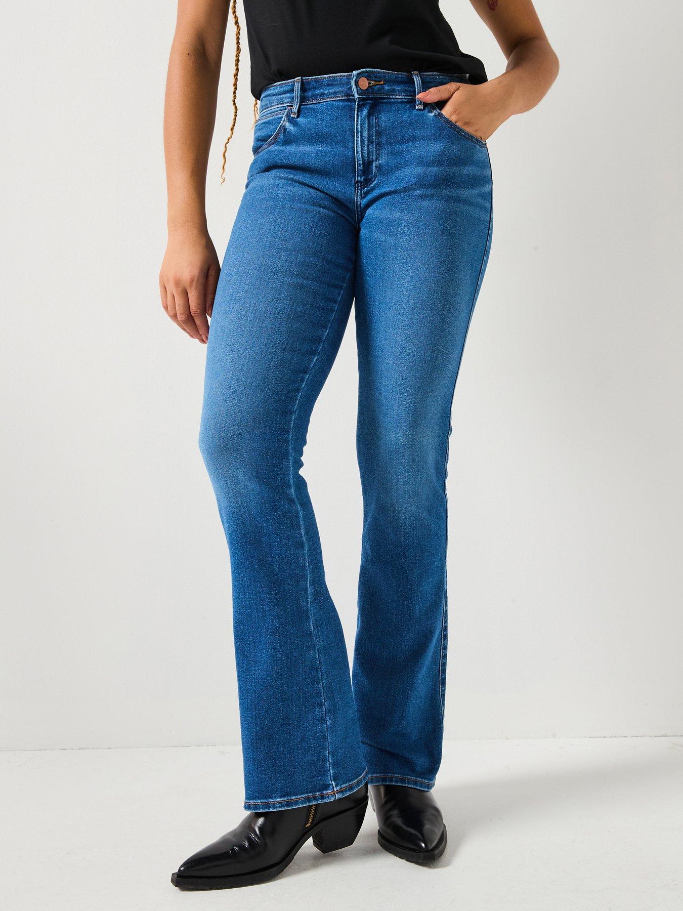 Image 1 of 6 of Wrangler Bootcut Jeans - Blue