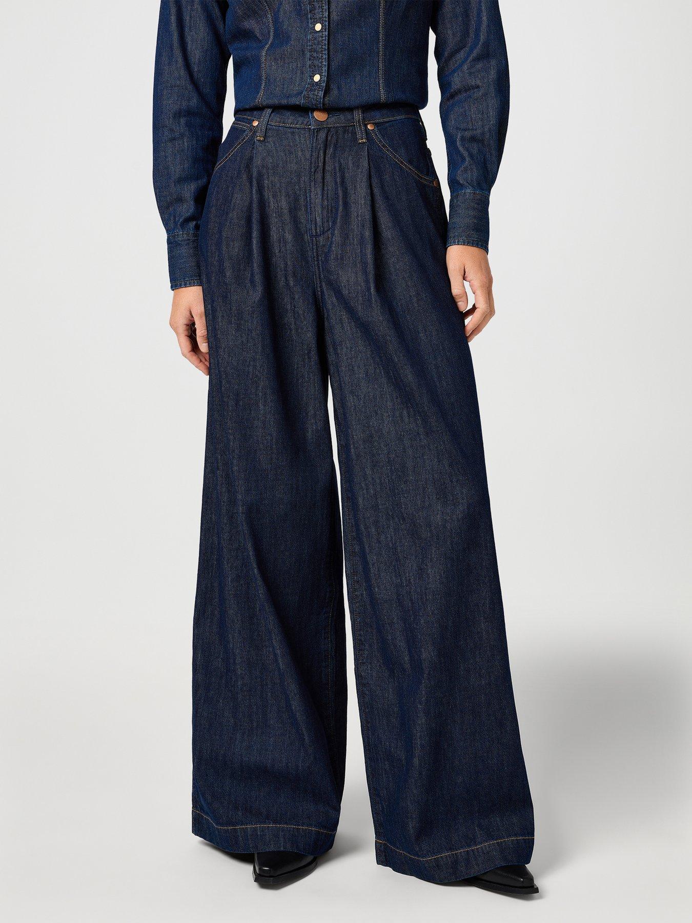 Image 1 of 5 of Wrangler Pleated Trouser Jean- Blue