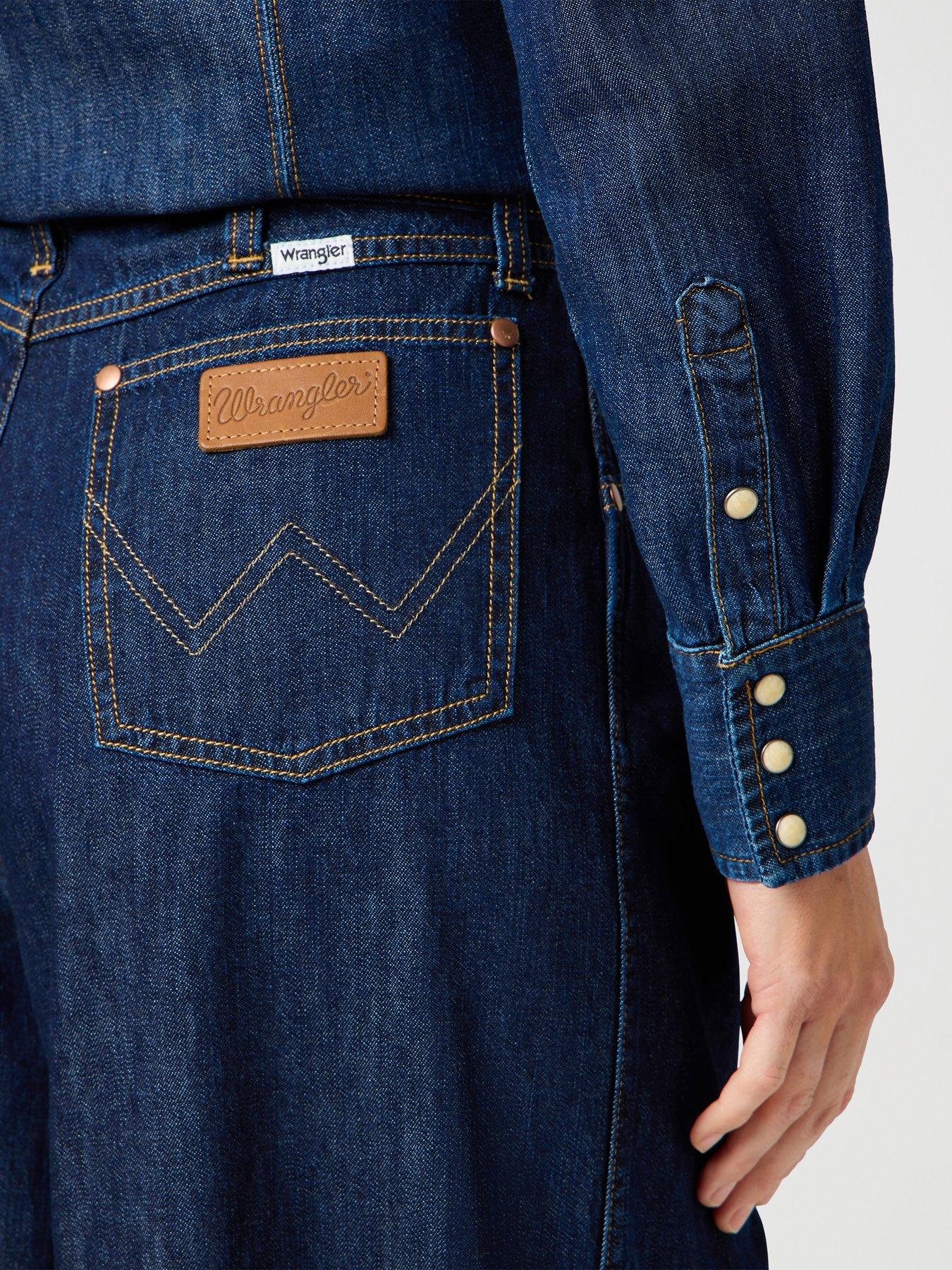 Image 4 of 5 of Wrangler Pleated Trouser Jean- Blue