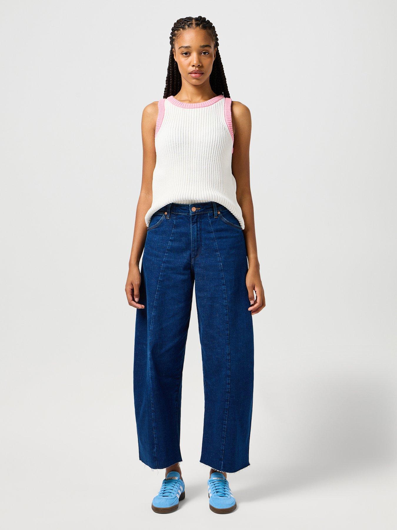 Image of Wrangler Barrell Leg Jean - Navy