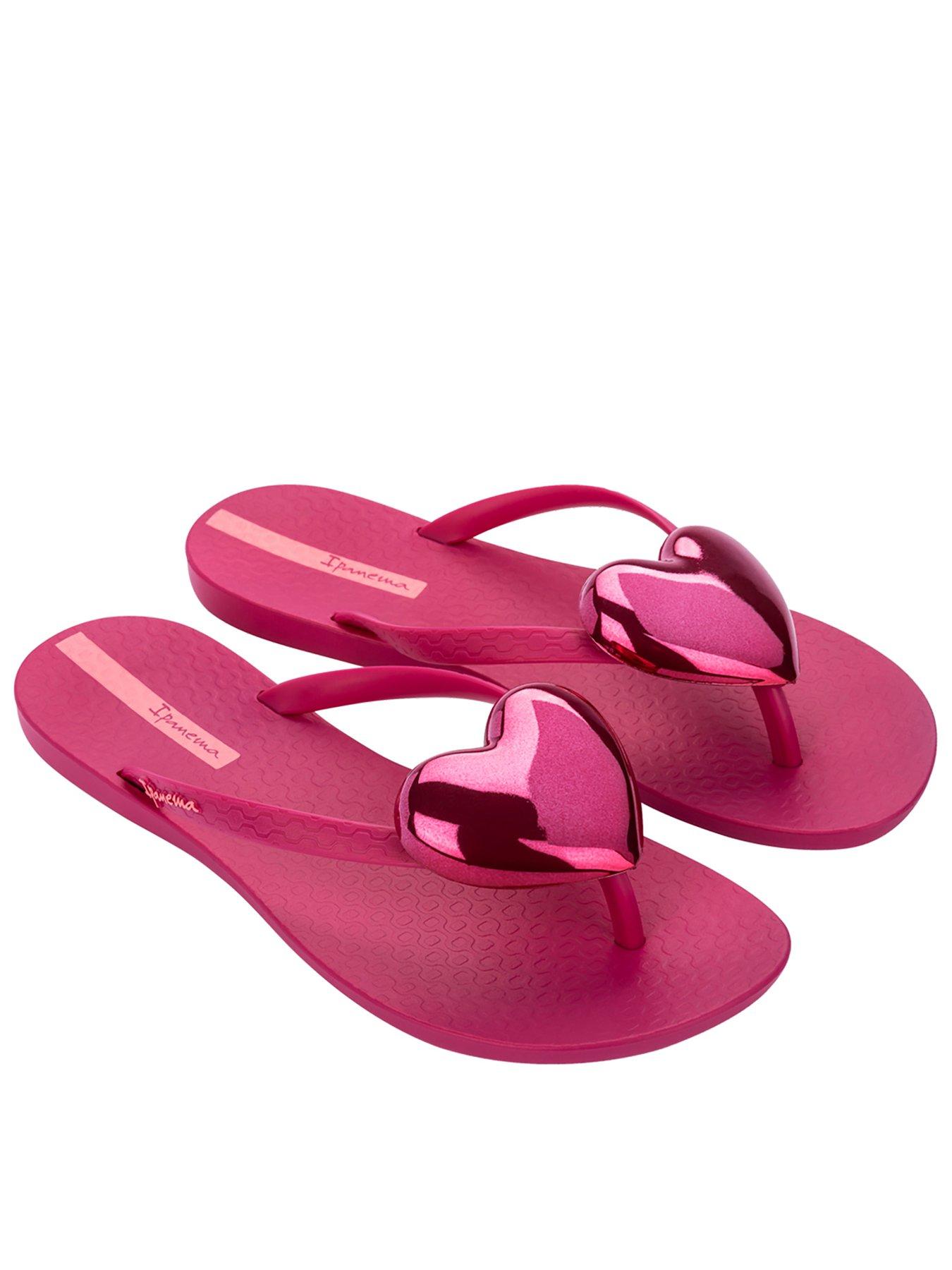 Ipanema Maxi Fashion Heart Detail Flip Flop - Pink