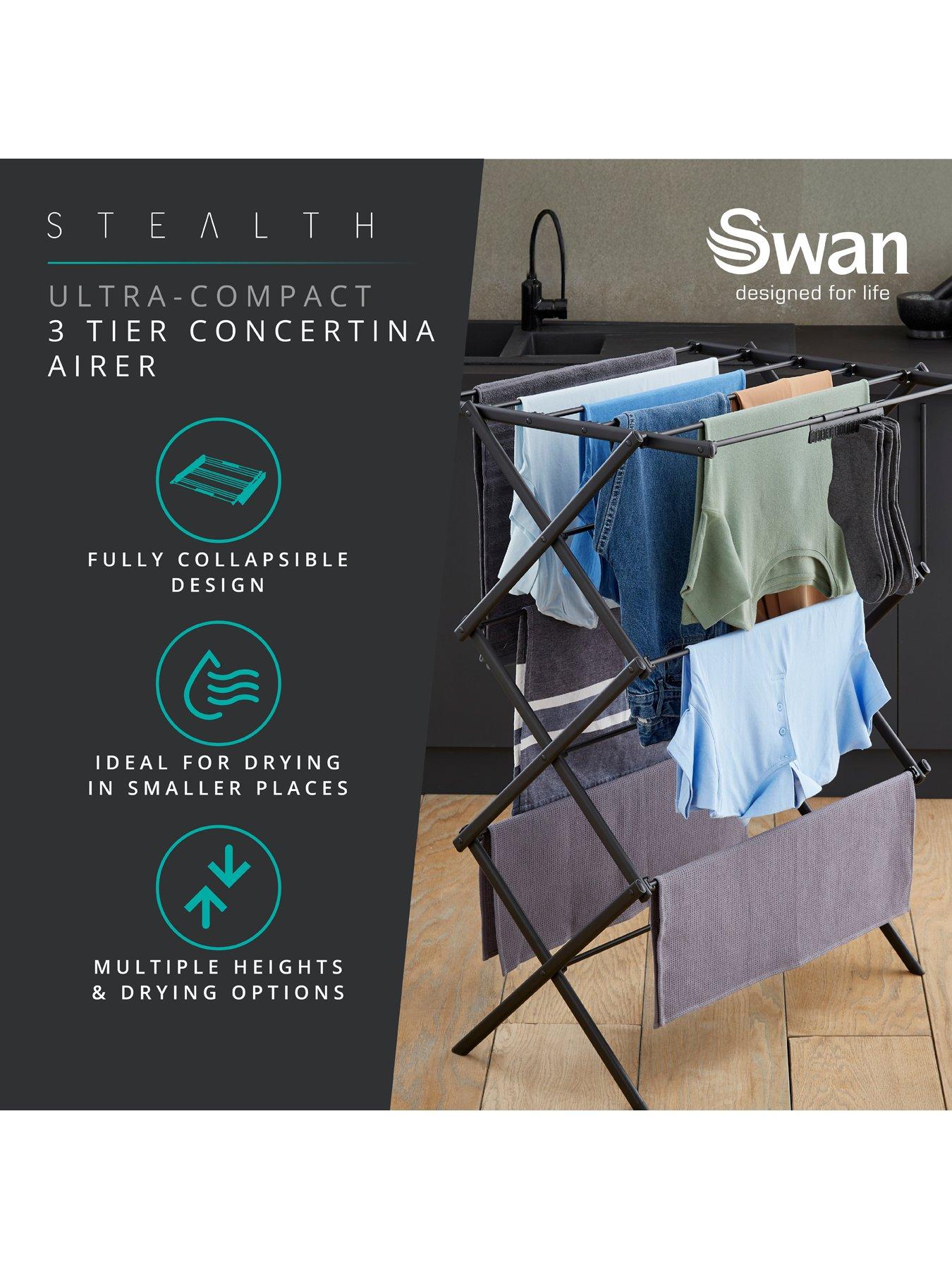 swan-stealth-ultra-compact-3-tier-concertina-airer-blackstillFront