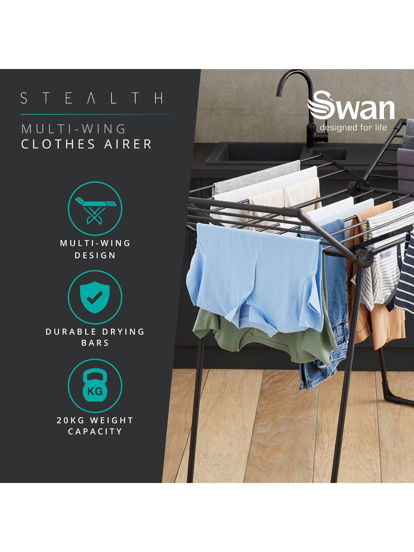 swan-stealth-multi-wing-collapsible-clothes-airer-blackstillFront