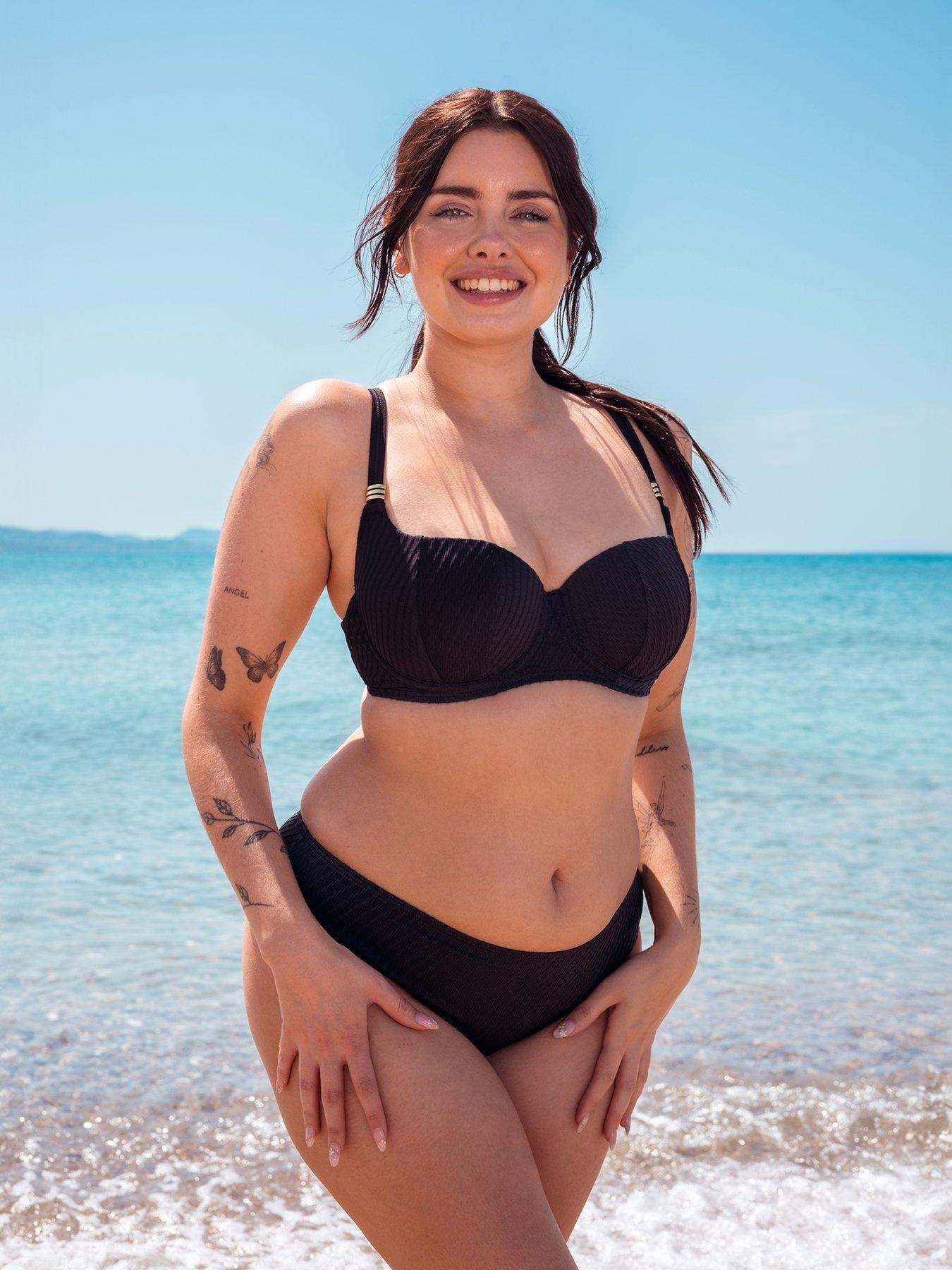 Curvy Kate Curvy Kate Jet Set Padded Balcony Bikini Top - Black