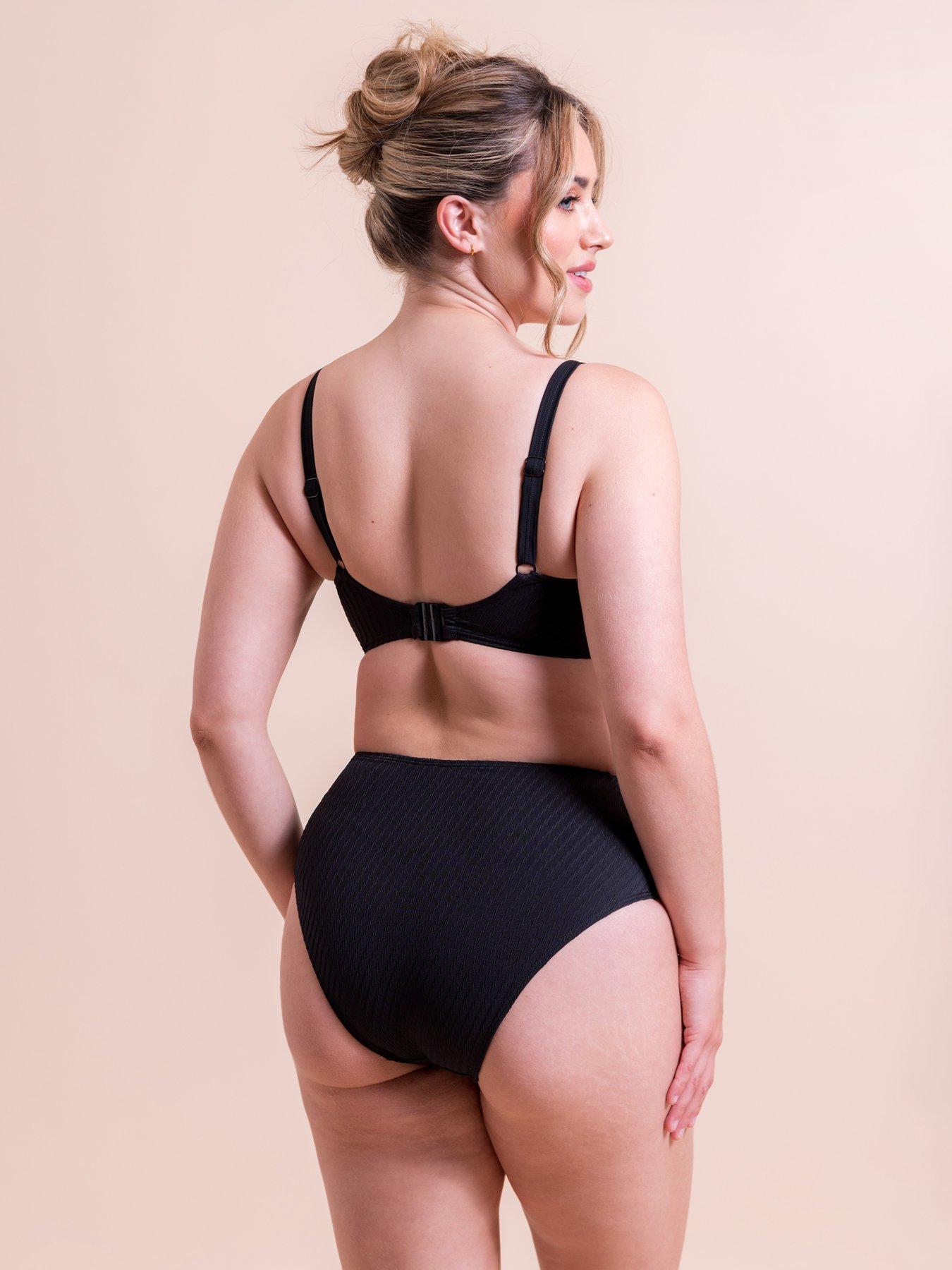 Image 3 of 6 of Curvy Kate Curvy Kate Jet Set Padded Balcony Bikini Top - Black