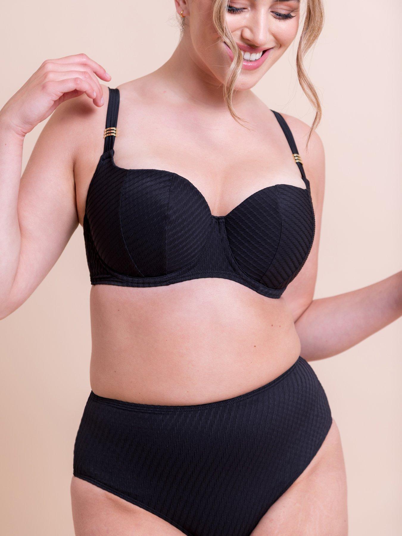 Image 5 of 6 of Curvy Kate Curvy Kate Jet Set Padded Balcony Bikini Top - Black