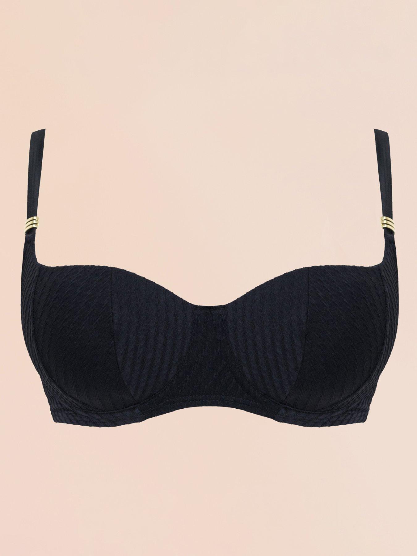Image 6 of 6 of Curvy Kate Curvy Kate Jet Set Padded Balcony Bikini Top - Black