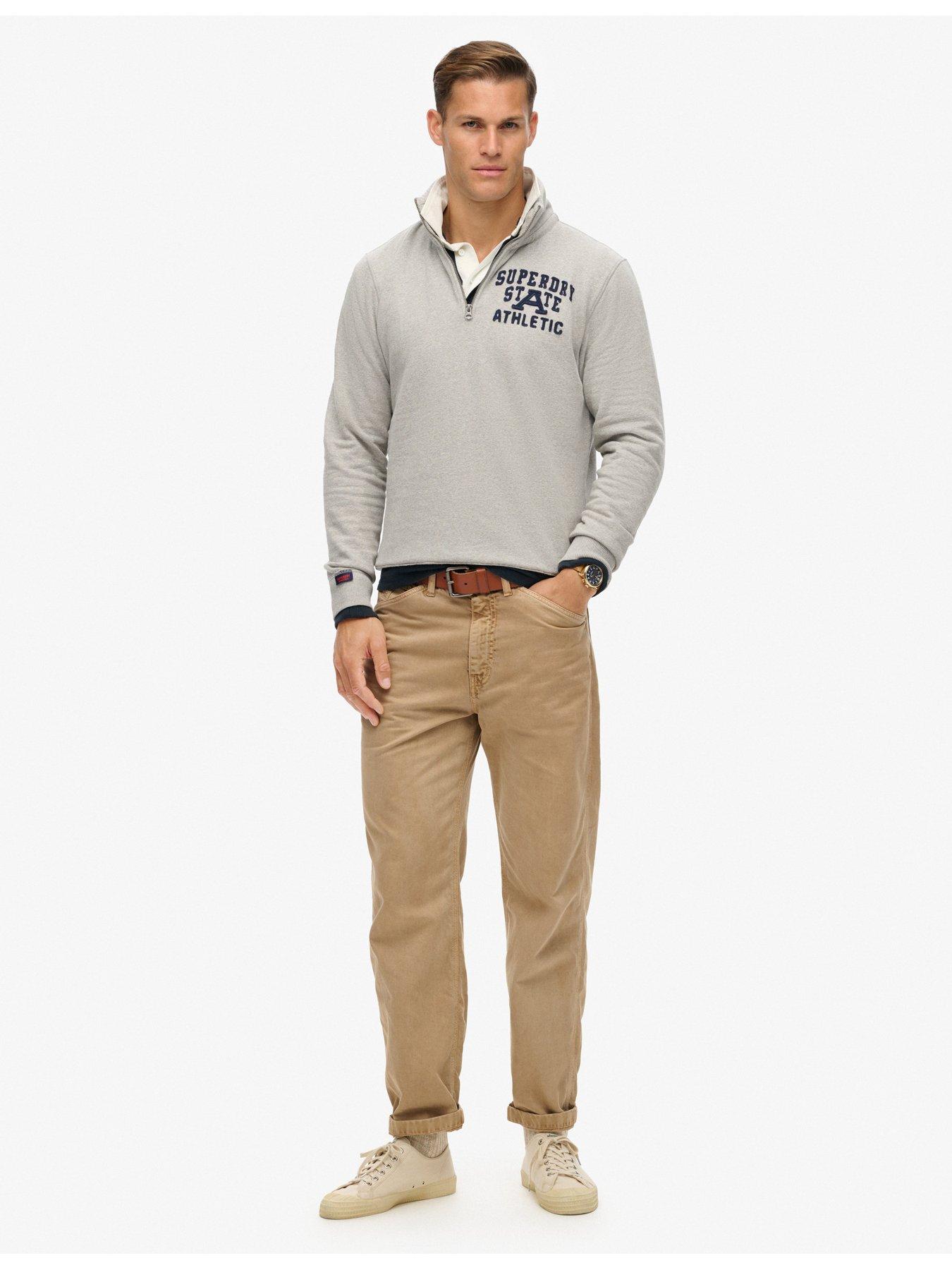 Image 3 of 5 of Superdry Vintage Athletic Quarter Zip Sweat - Grey